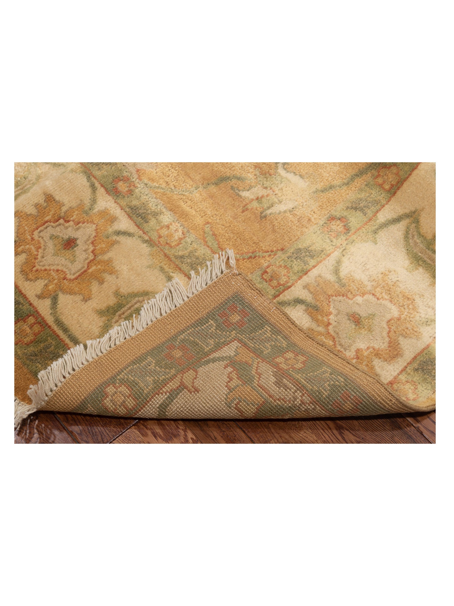Oushak Shah 86681 Gold Ivory 8x9.11 Hand Knotted Rug