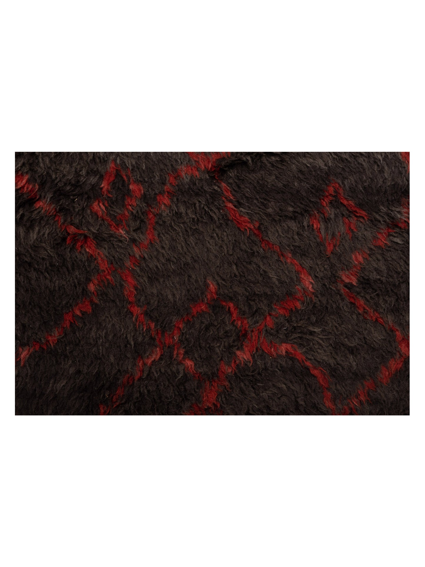 Berber Aspendos Charcoal Red 8x9.5 Hand Knotted Rug
