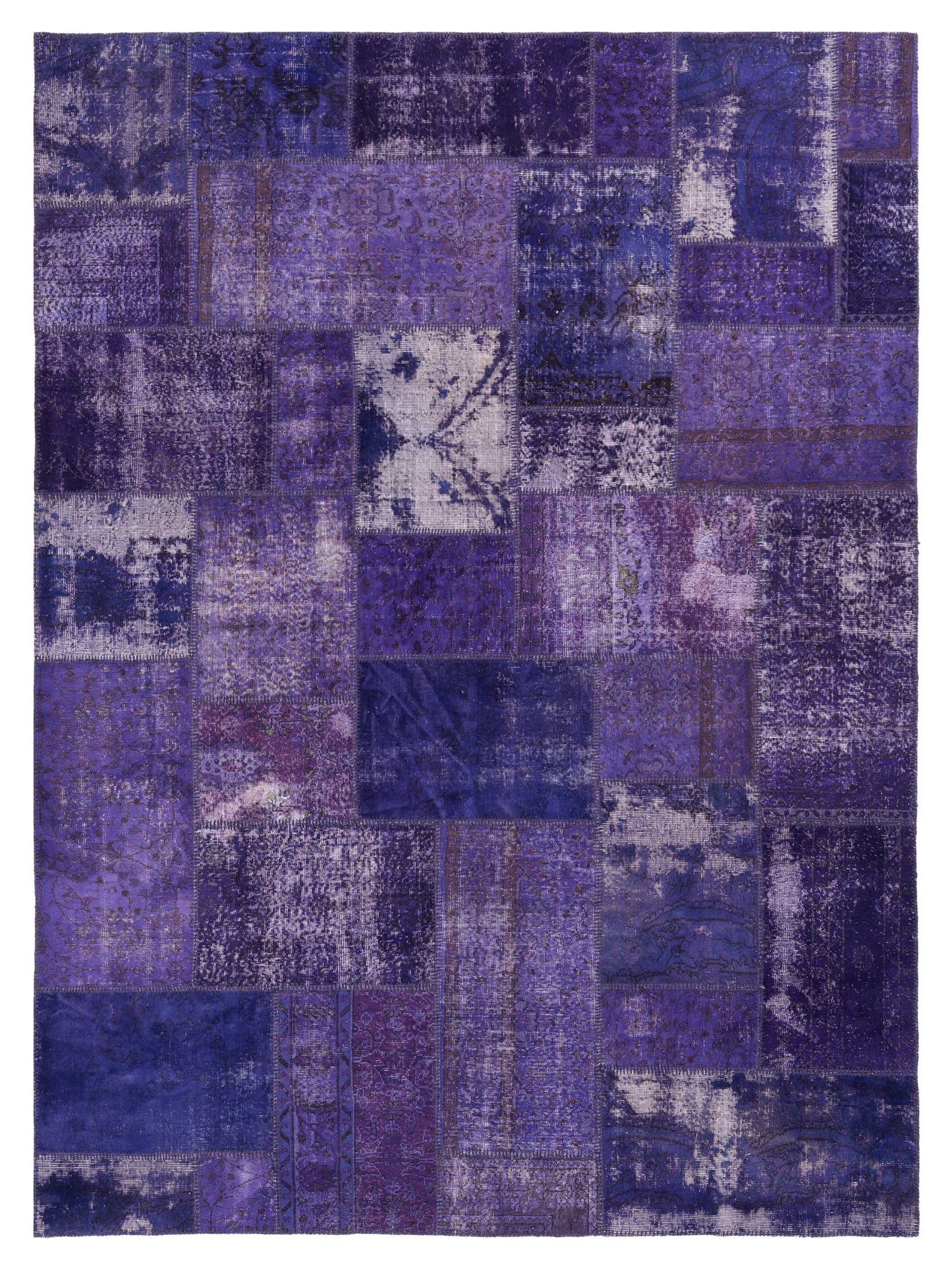 Pasha Turkish Vestige Patchwork  Purple  Contemporary