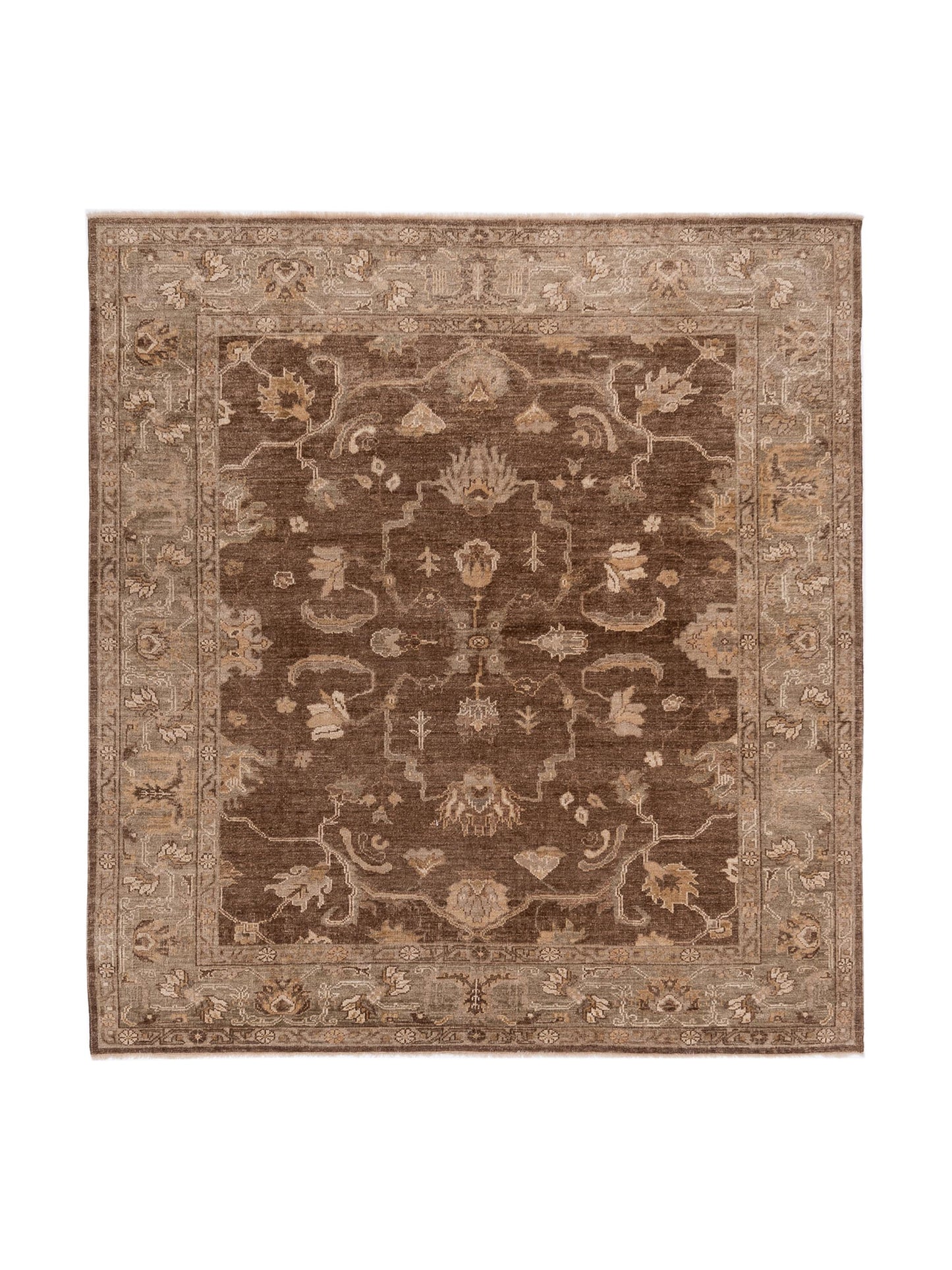 Anadol Angora Oushak  Brown Green Traditional