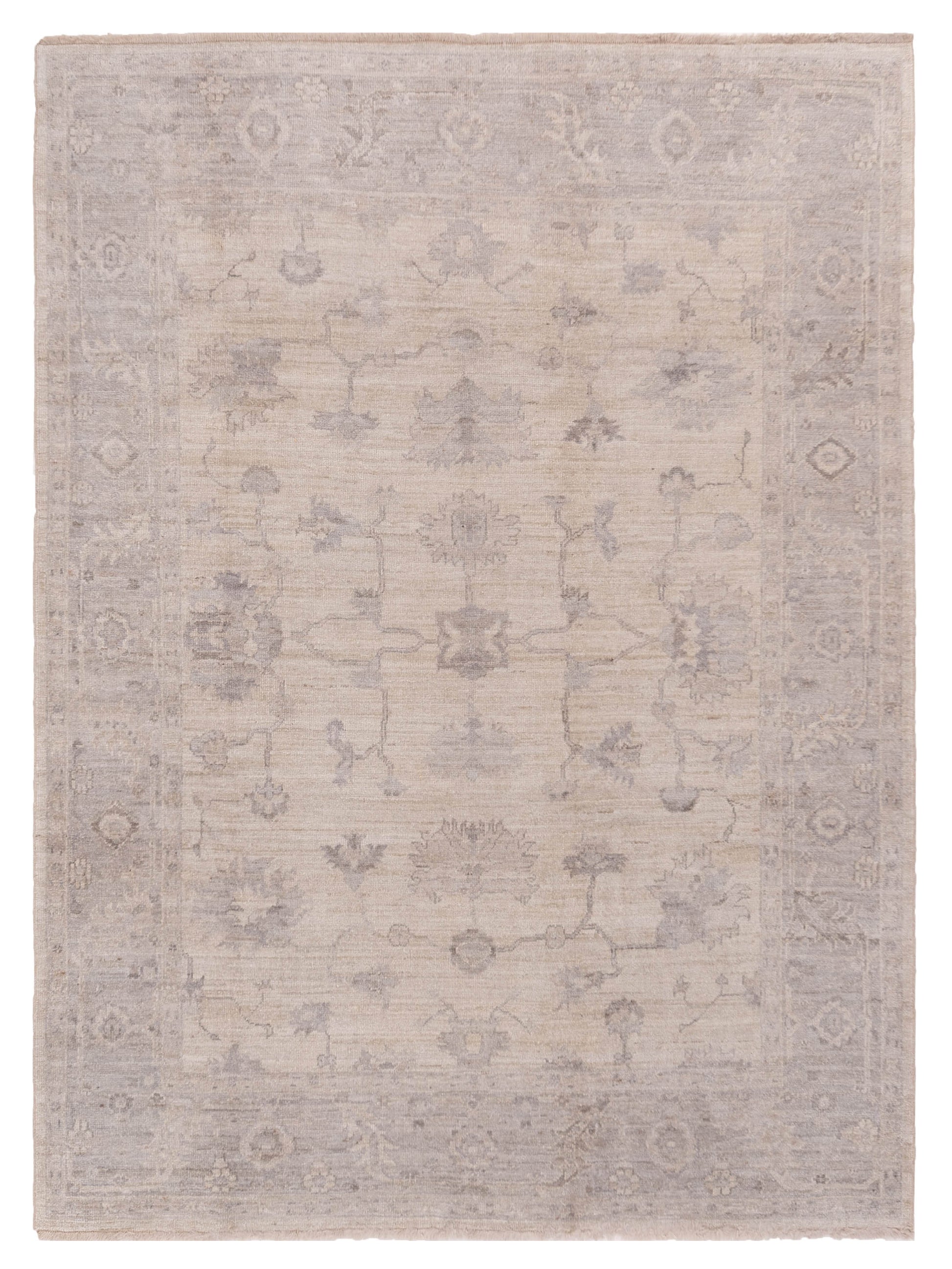 Anadol Angora Oushak  Ivory Light Gray Traditional