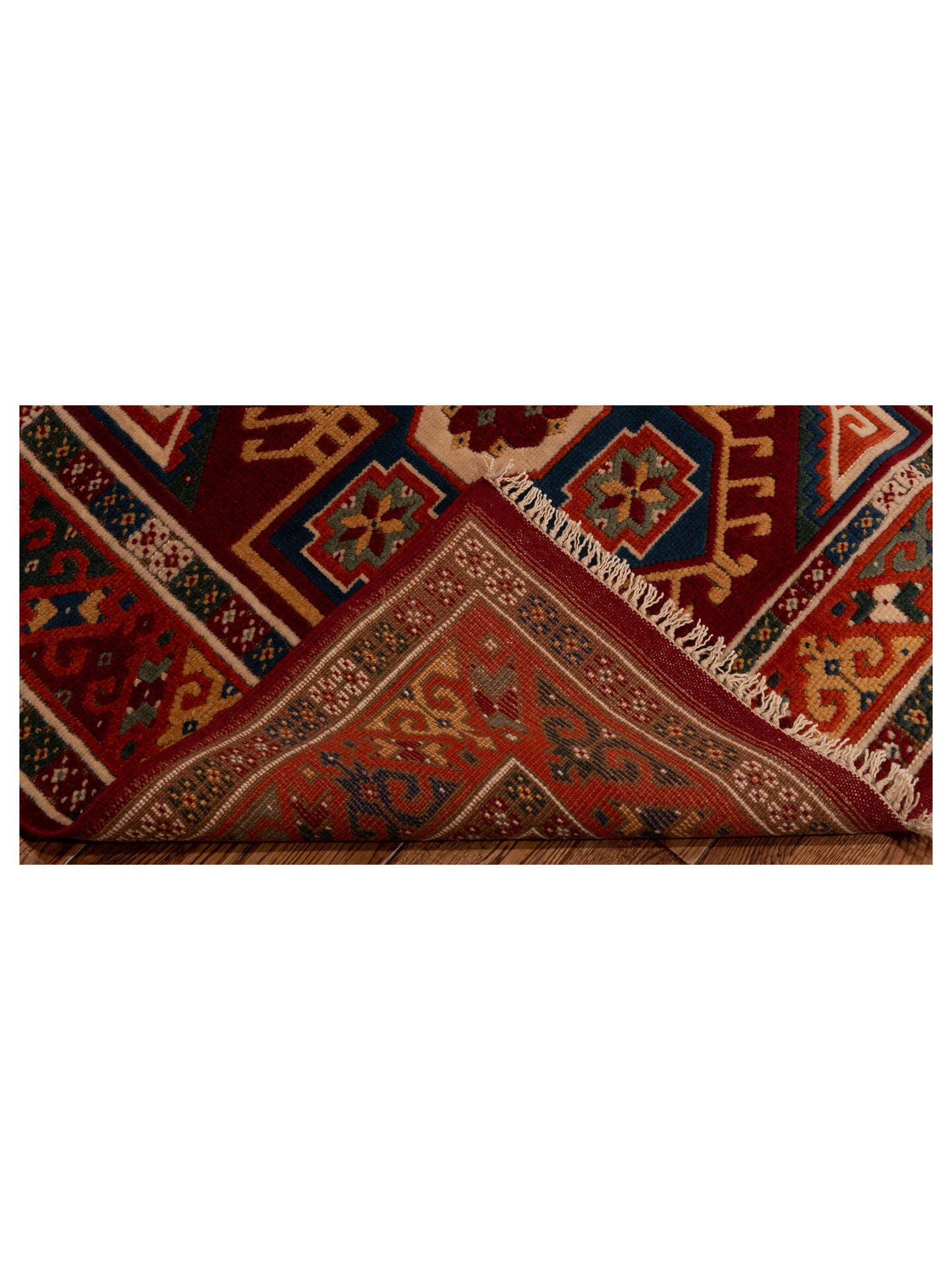 Turkish Shirwan 145226 Red Orange 4x5.5 Hand Knotted Rug