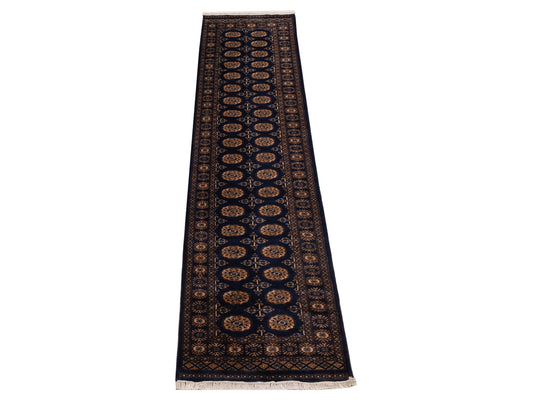 Bokhara 153472 Blue Blue 2.7x11.5 Hand Knotted Rug