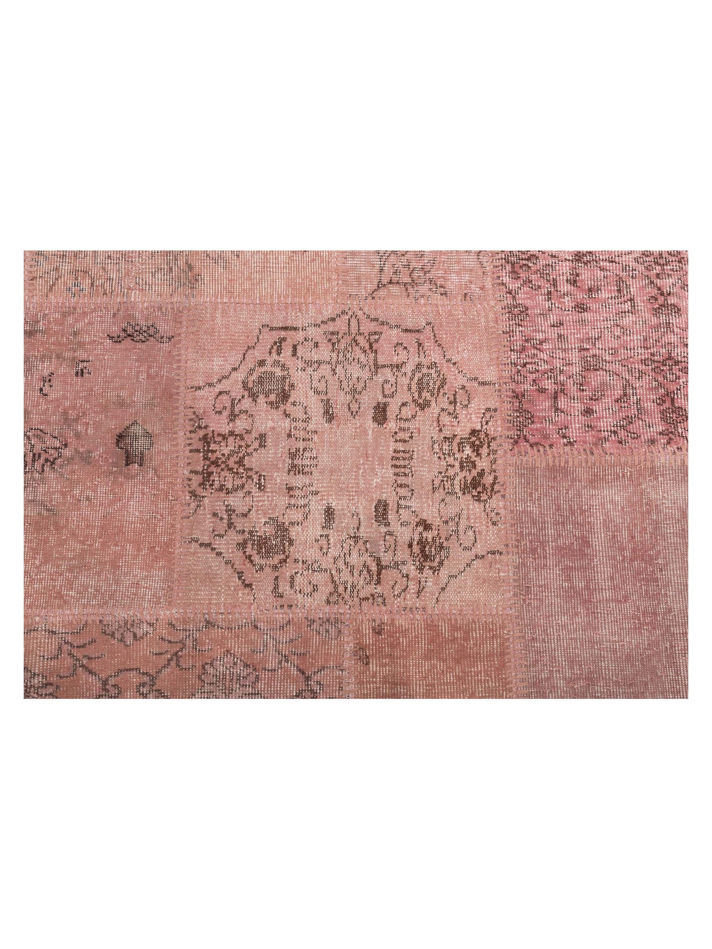 Turkish Vestige Patchwork 149176 Pink 10x13.11 Hand Knotted Rug