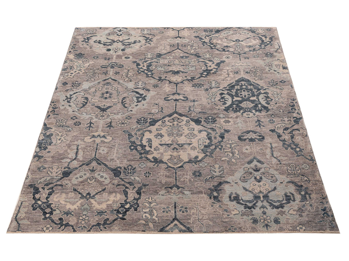 Angora Oushak 156117 Blue Gray 8.1x9.9 Hand Knotted Rug