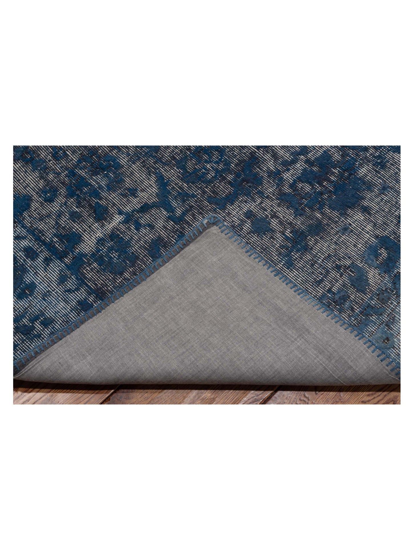 Turkish Vestige Patchwork 125427 Dark Blue 10x13.11 Hand Knotted Rug