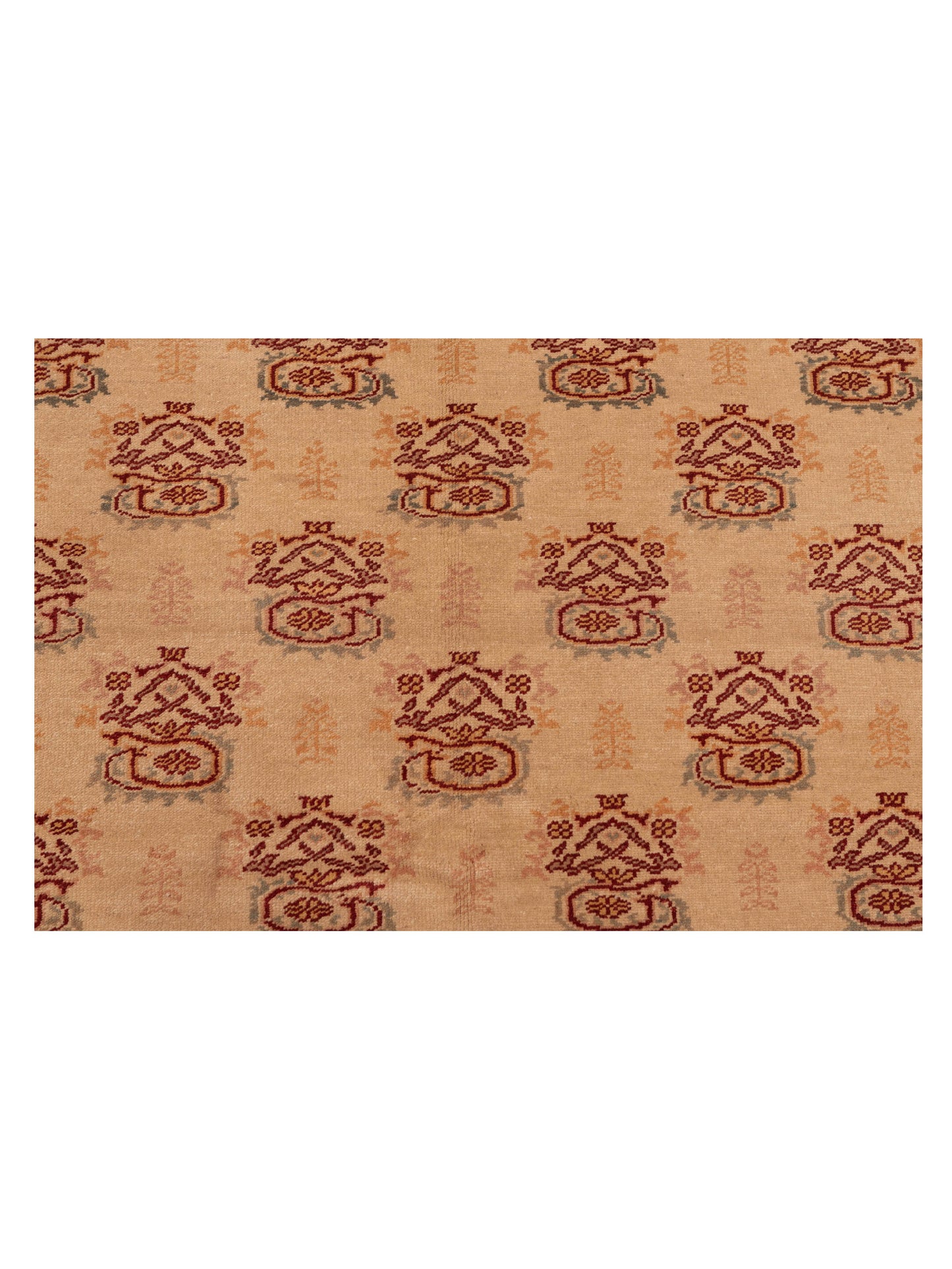 Antique Loom 147368 Beige Red 6.8x8.5 Hand Knotted Rug