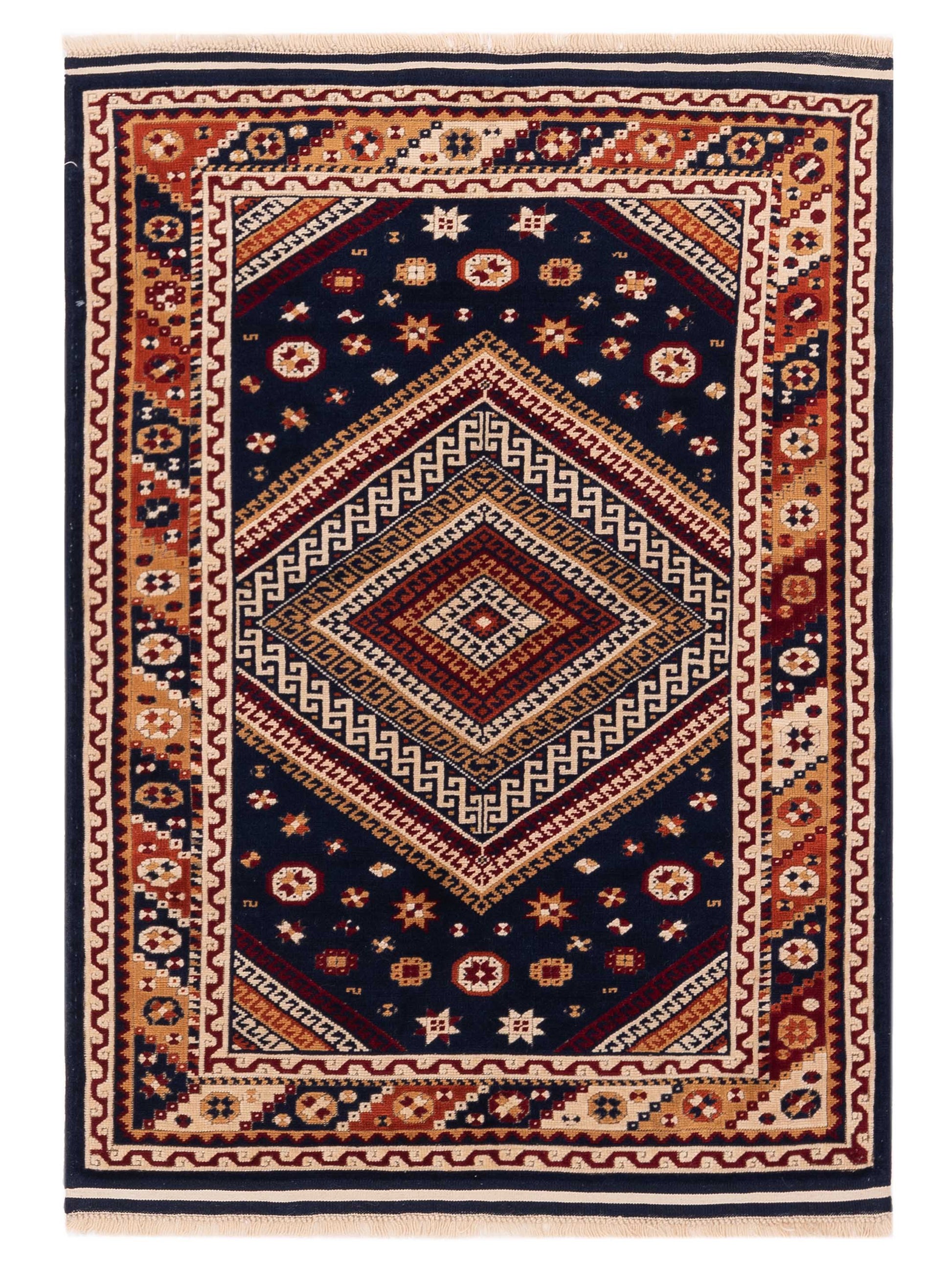 Pasha Turkish Shirwan  Navy Orange Traditional