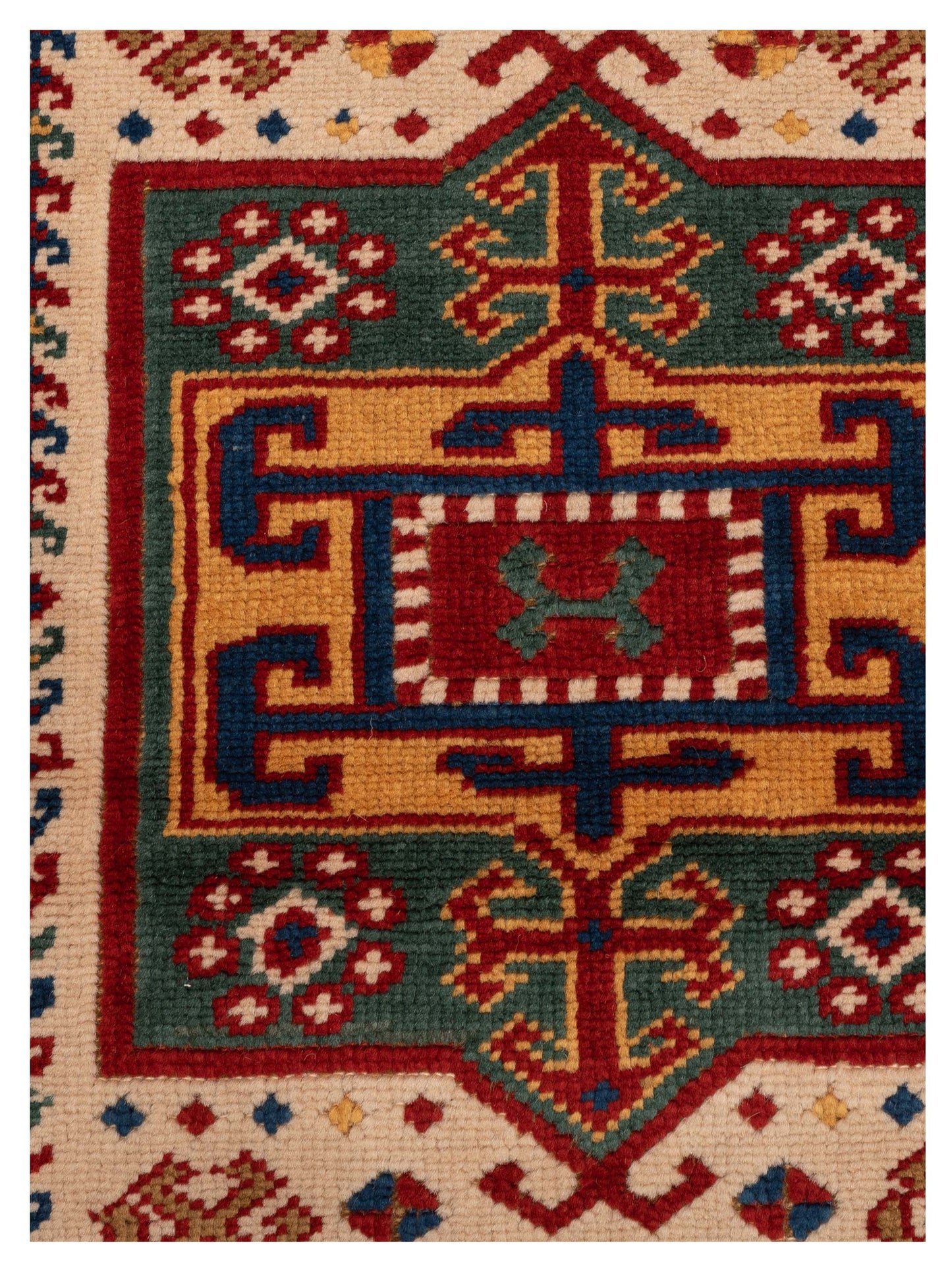 Turkish Shirwan 145231 Red Gold 4.3x5.3 Hand Knotted Rug