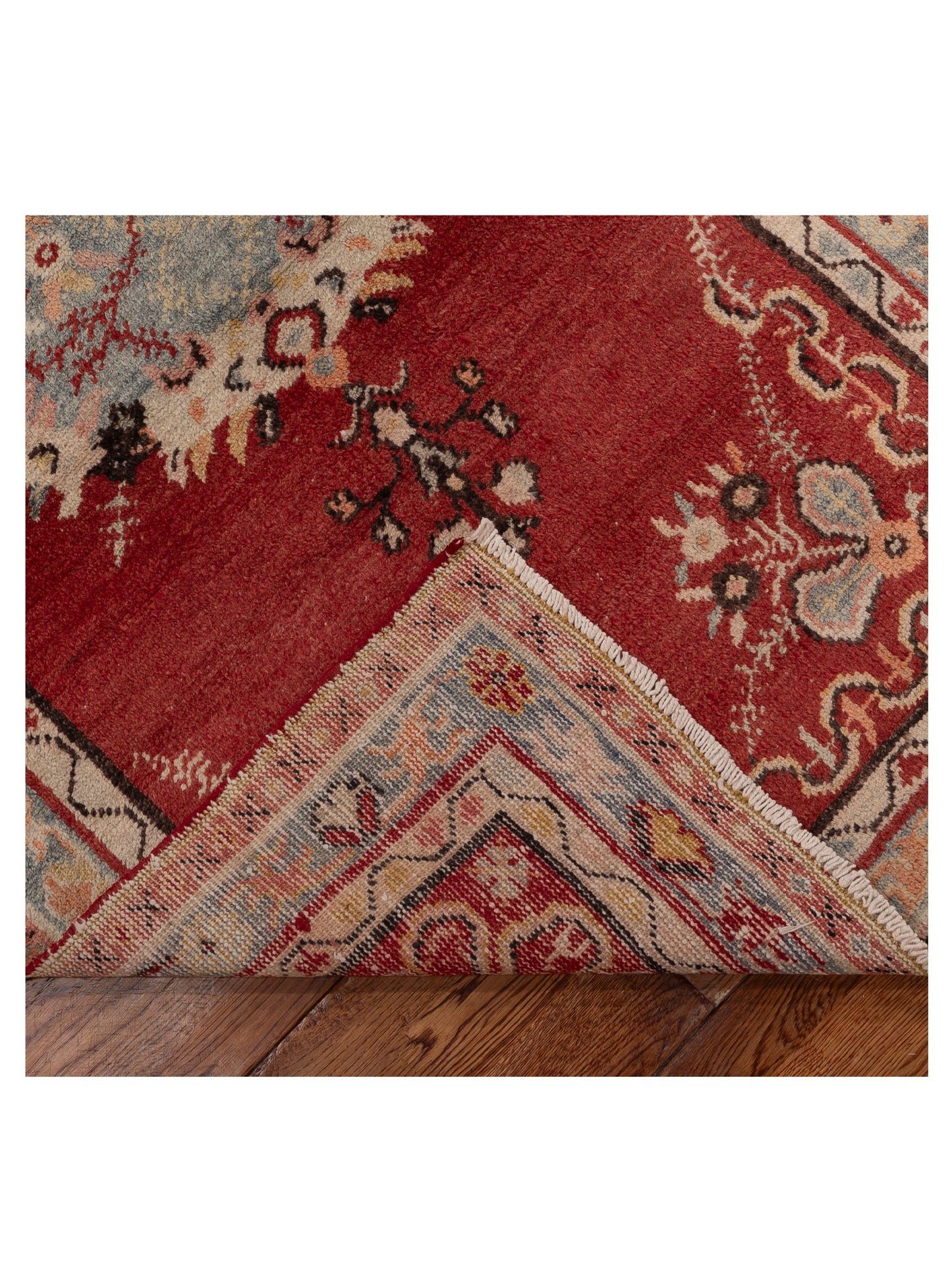 Old Anatolian 154155 Red Gray 3.1x6.2 Hand Knotted Rug