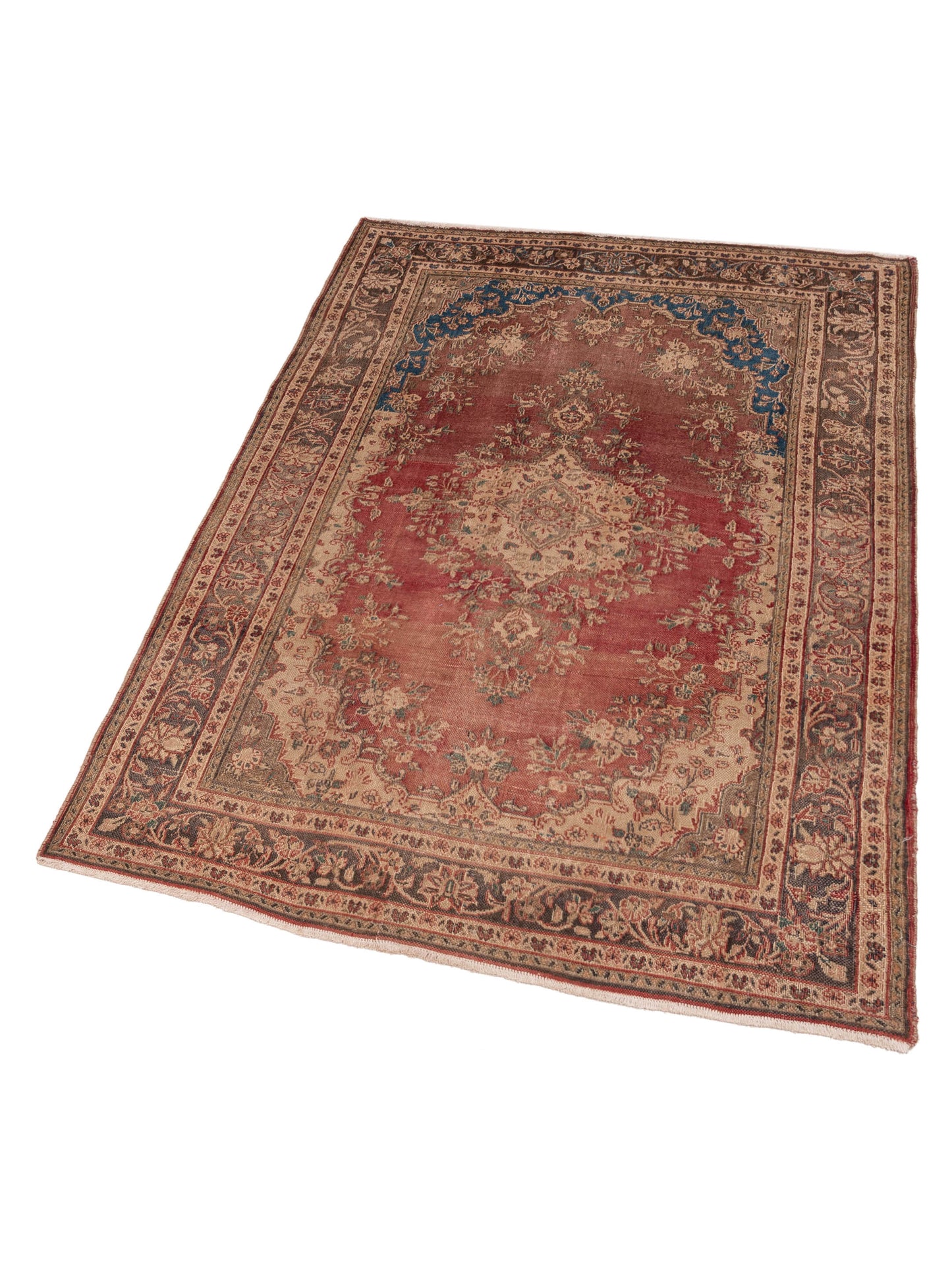 Persian 147743 Rust Gray 4.6x7.1 Hand Knotted Rug