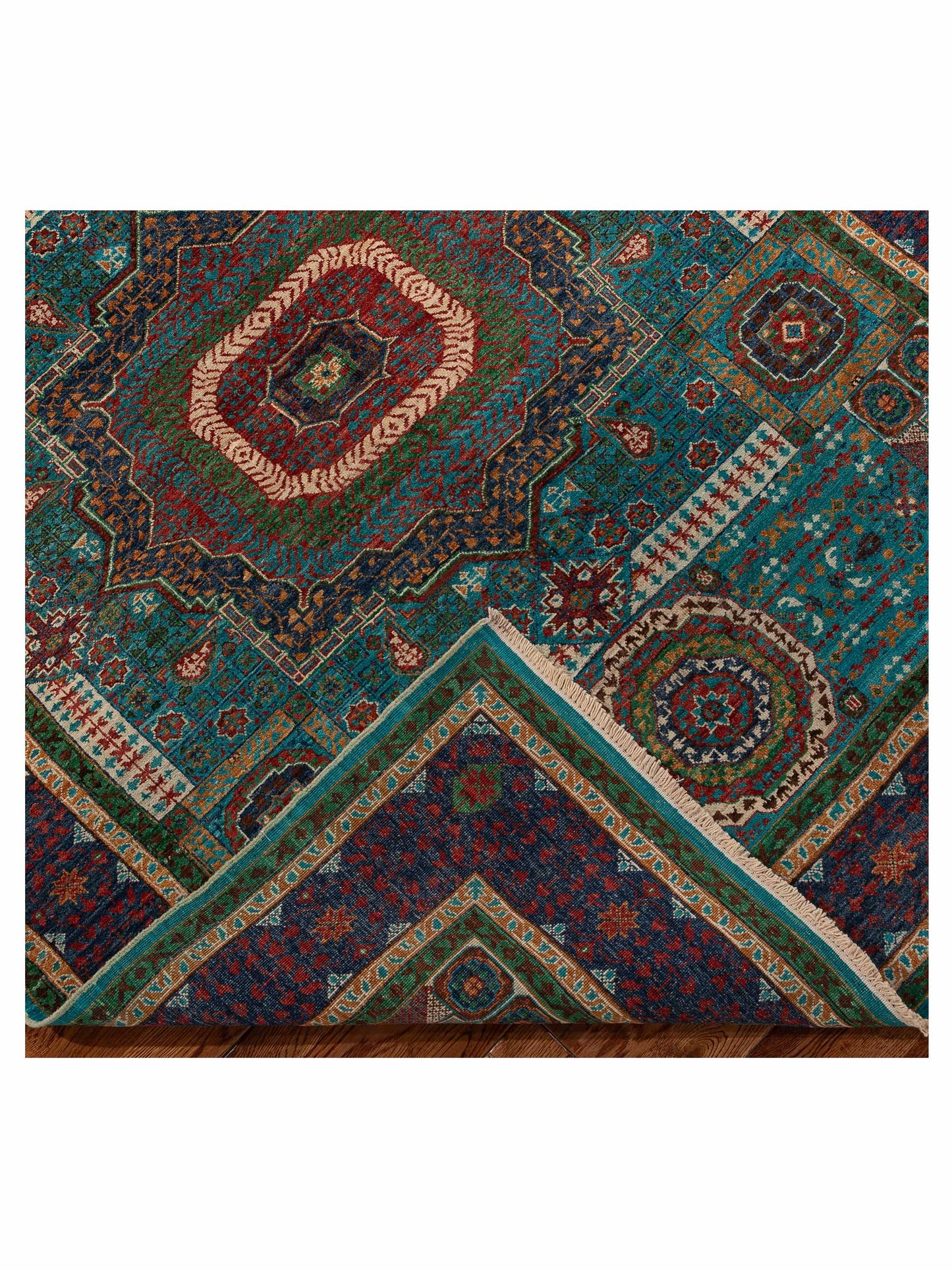 Artisan Mamluk 154660 Blue Charcoal 5.2x6.7 Hand Knotted Rug