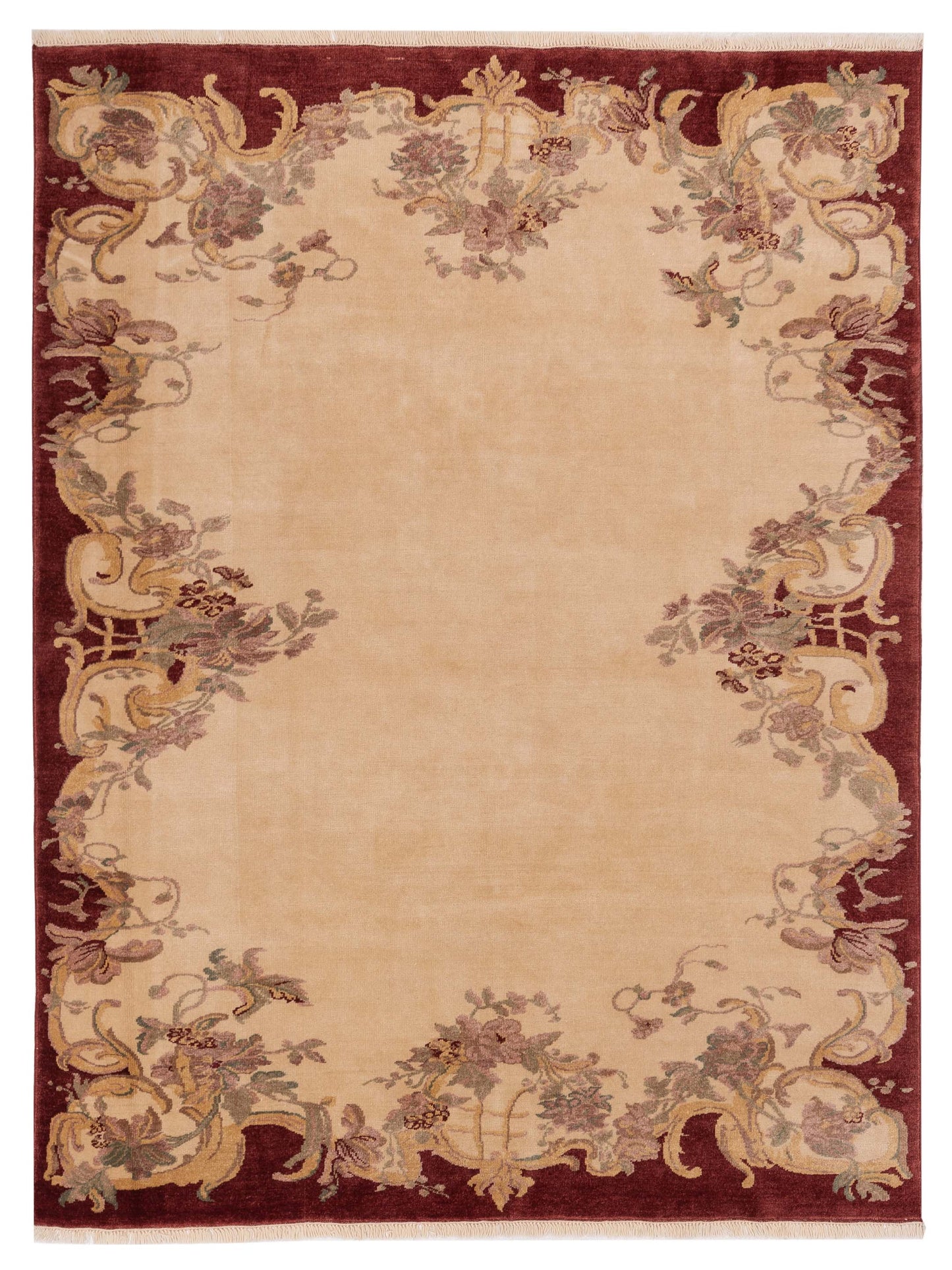 Pasha Antique Loom  Red Ivory Transitional