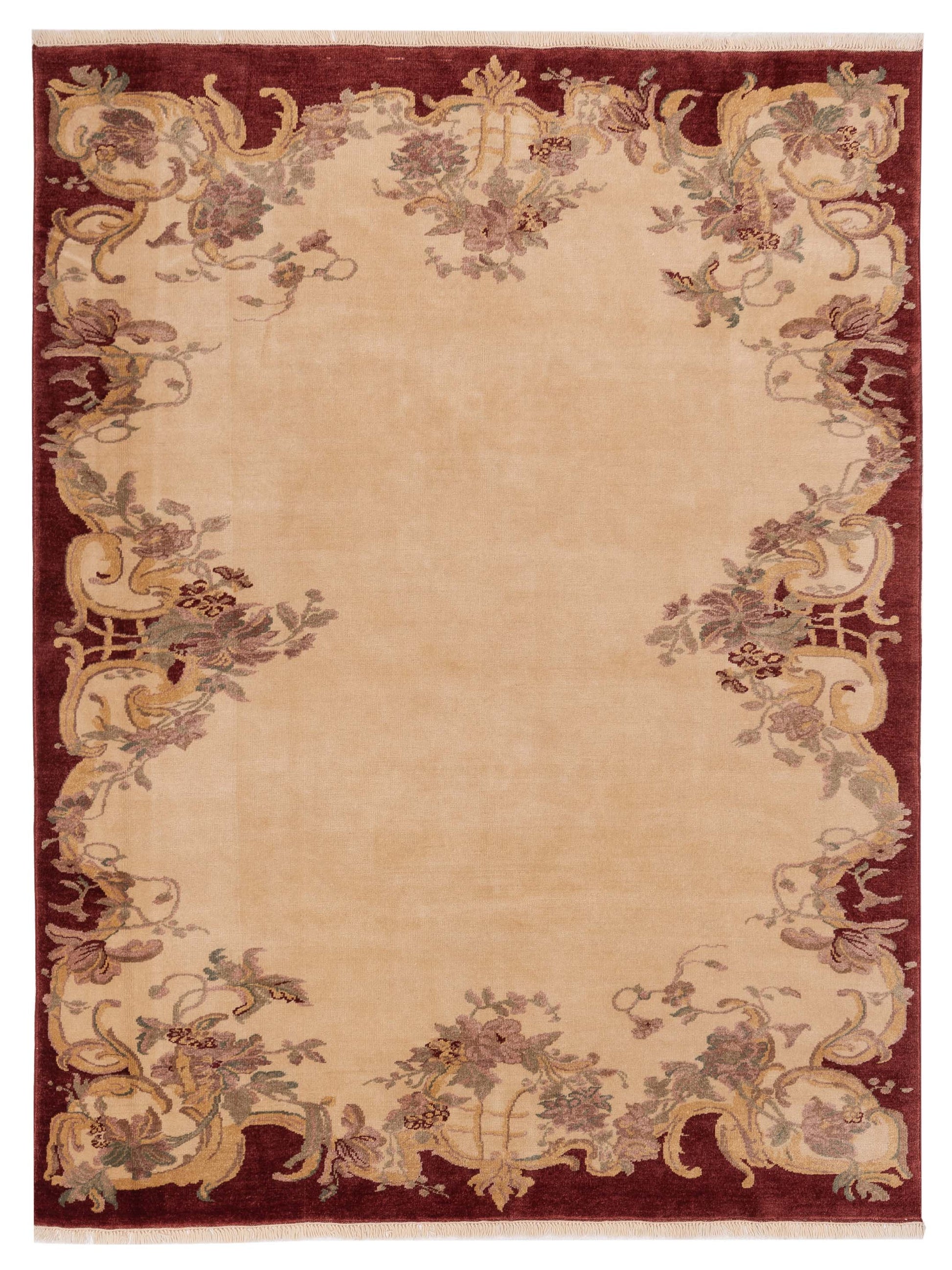 Pasha Antique Loom  Red Ivory Transitional