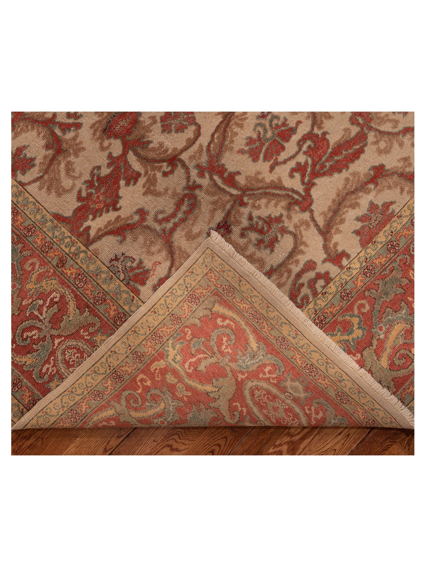 Antique Loom 107933 Beige Rust 10.4x14.1 Hand Knotted Rug