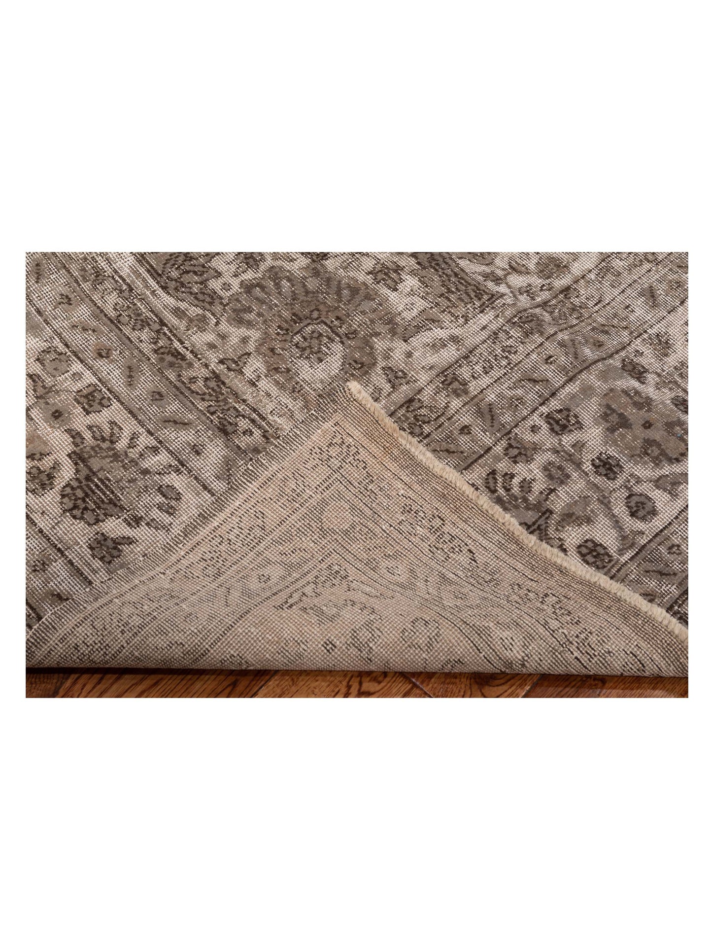Vintage 122701 Gray 7.10x11.9 Hand Knotted Rug