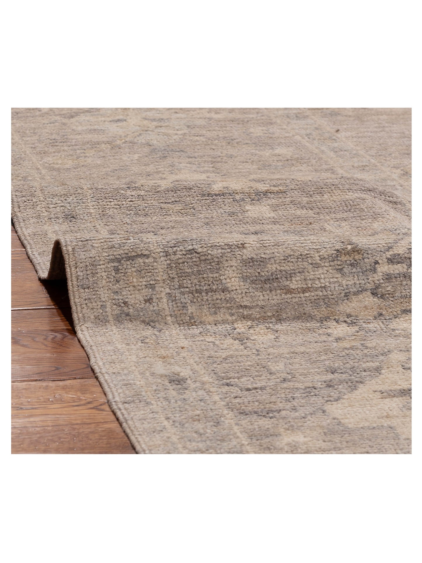 Angora Oushak 156090 Gray Gray 11.7x15.2 Hand Knotted Rug