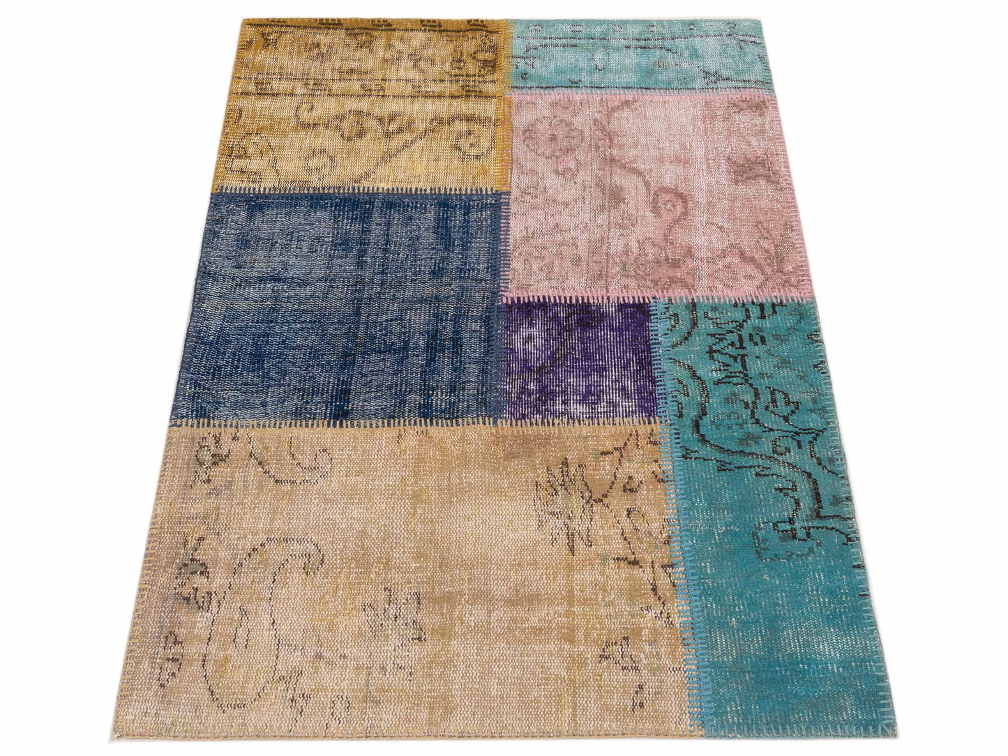 Turkish Vestige Patchwork 131115 Multi 3.4x4.11 Hand Knotted Rug