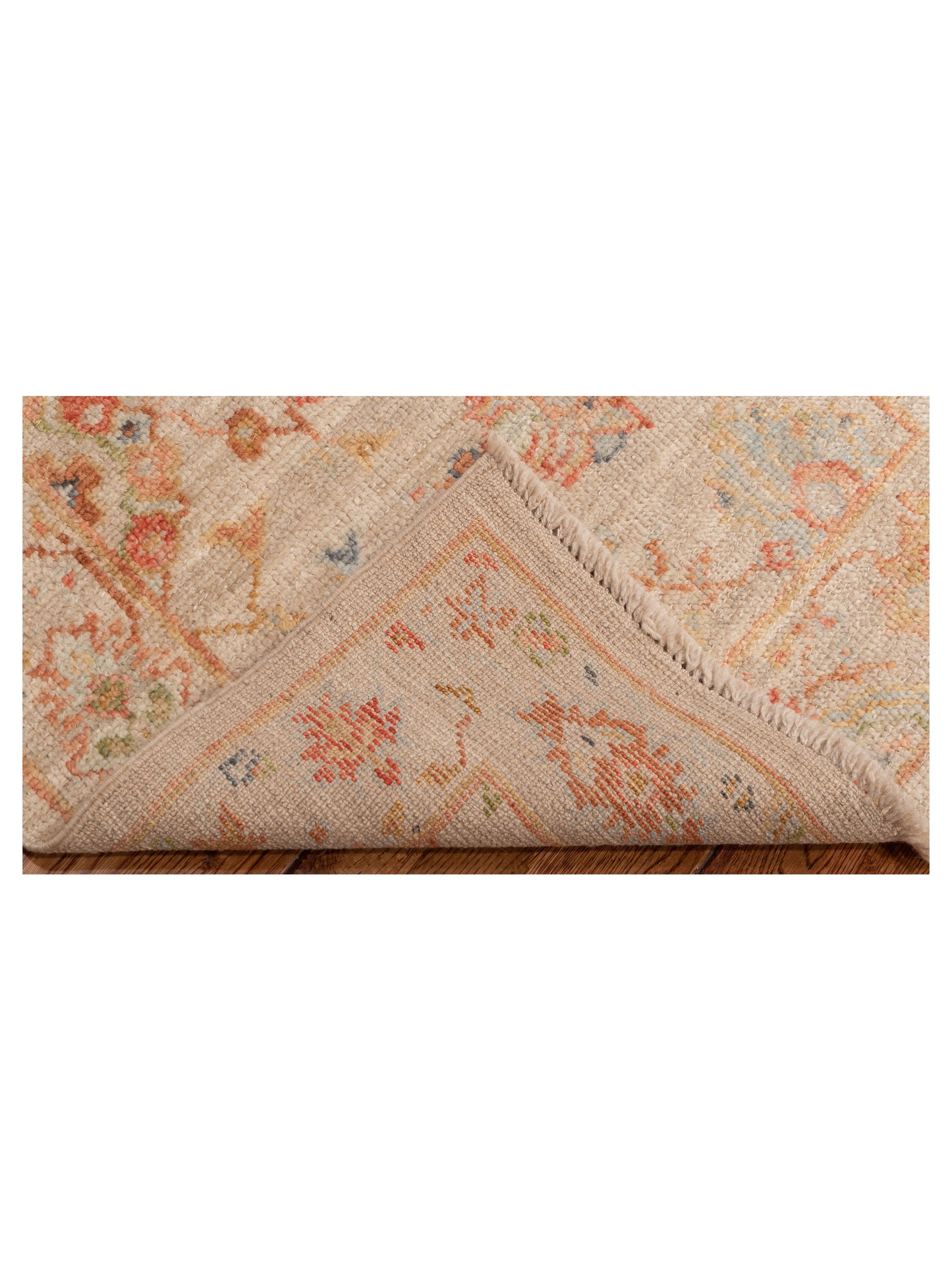 Angora Oushak 150235 Cream Cream 2.7x13.6 Hand Knotted Rug