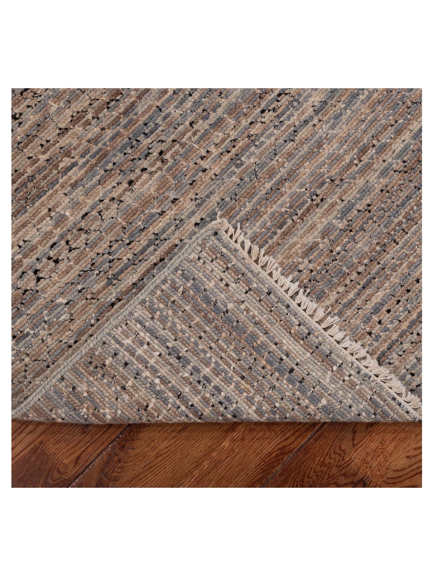 Agra 129525 Gray Brown 2.8x8.6 Hand Knotted Rug