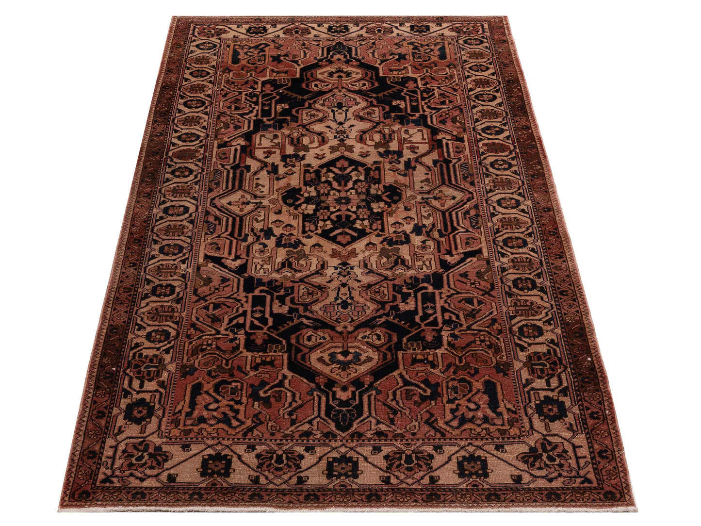 Persian 147706 Rust Ivory 5.5x9.11 Hand Knotted Rug