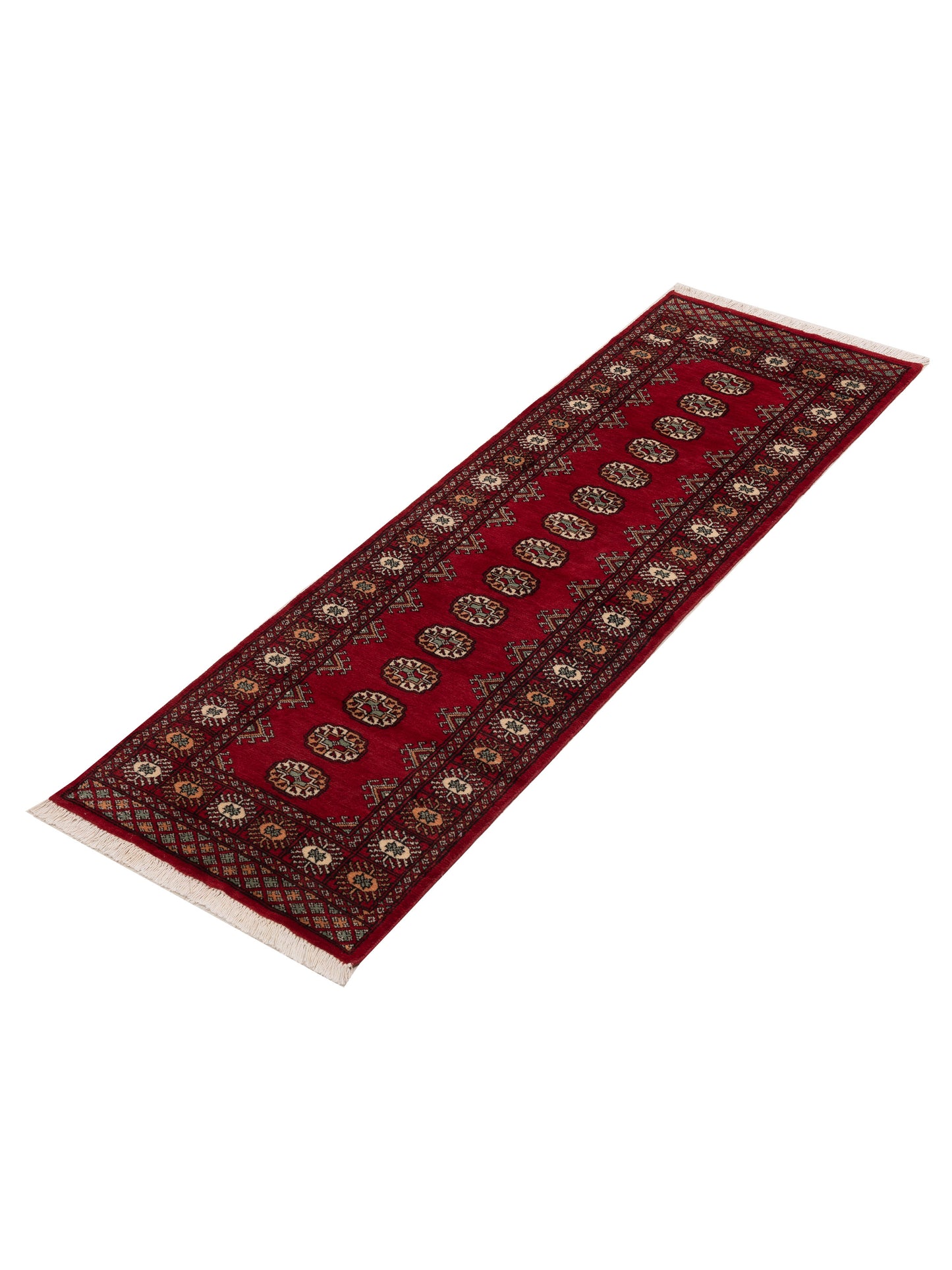 Bokhara 153411 Red Red 2.6x8 Hand Knotted Rug