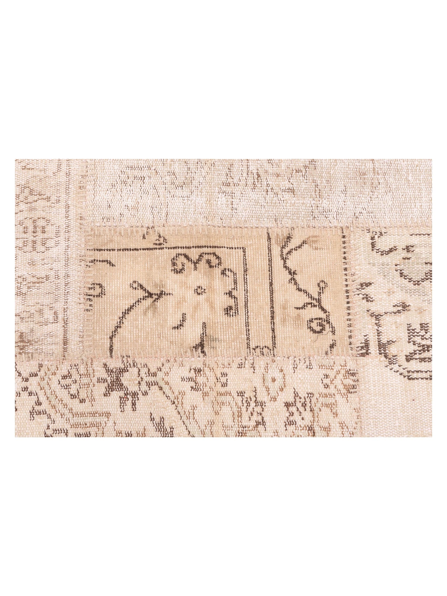 Turkish Vestige Patchwork 128995 Natural 6x9 Hand Knotted Rug