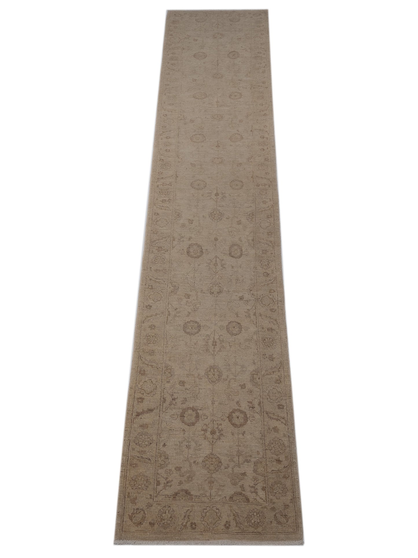 Laila 112612 Ivory Gold 2.4x12.8 Hand Knotted Rug