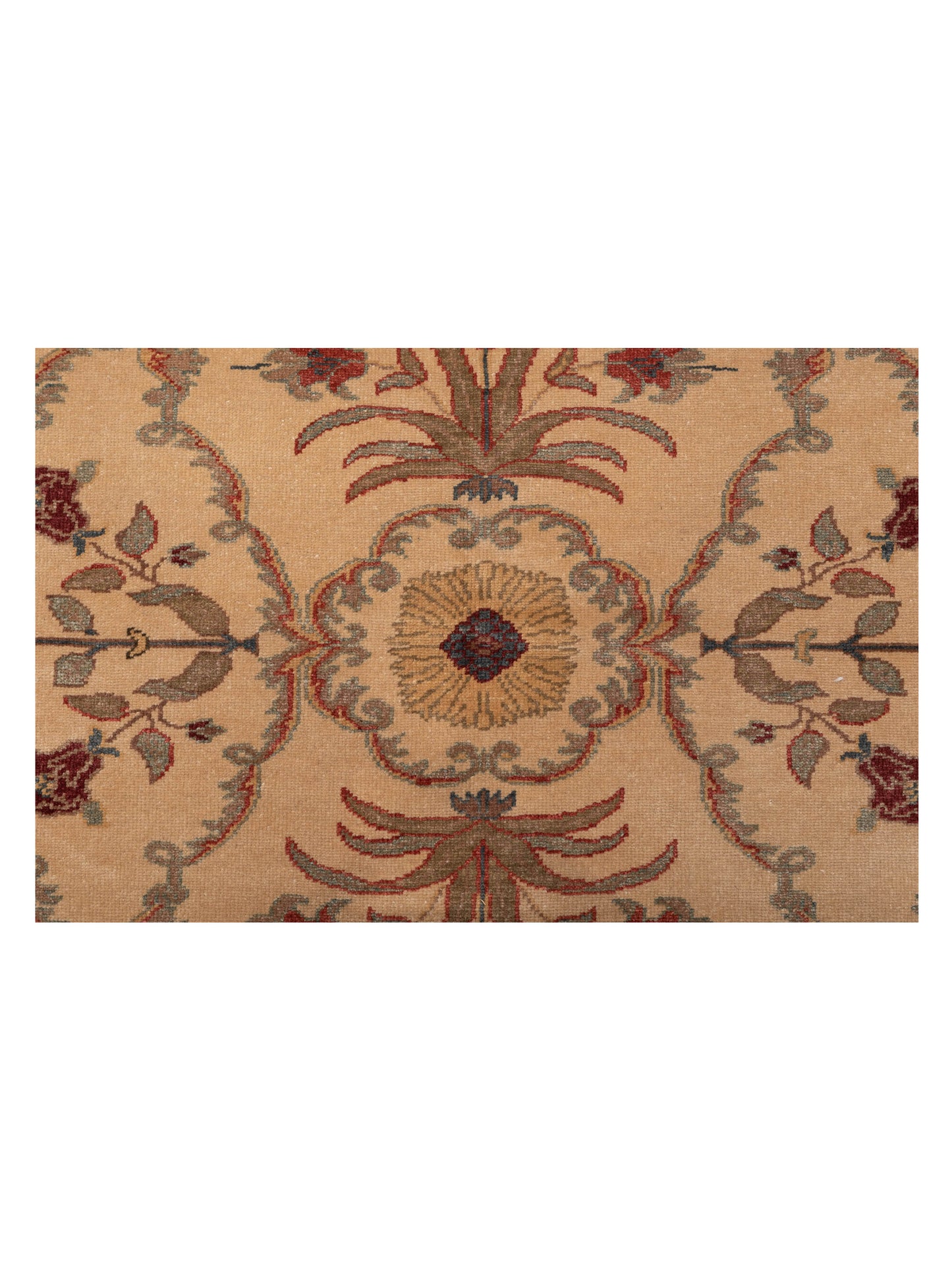 Antique Loom 107984 Beige Beige 12.2x16.1 Hand Knotted Rug