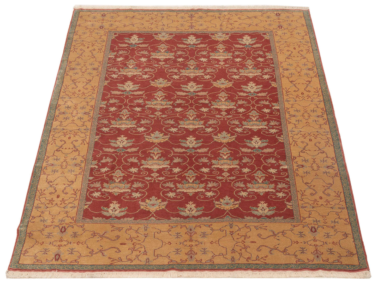 Antique Loom 117145 Rust Gold 6.10x8.1 Hand Knotted Rug