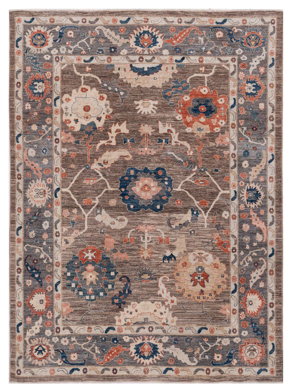 Pasha Anadol Oushak  Brown Gray Traditional