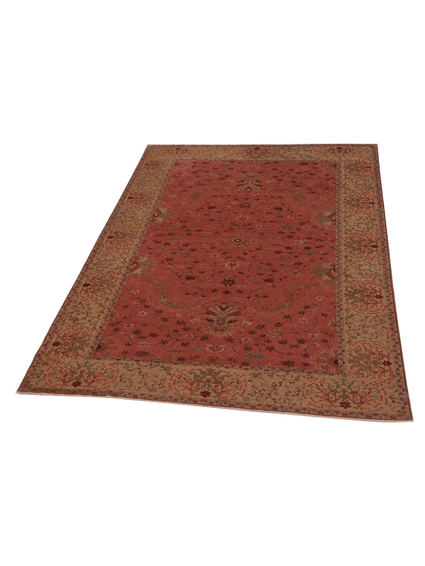 Antique Loom 117153 Pink Gold 9.3x1.10 Hand Knotted Rug