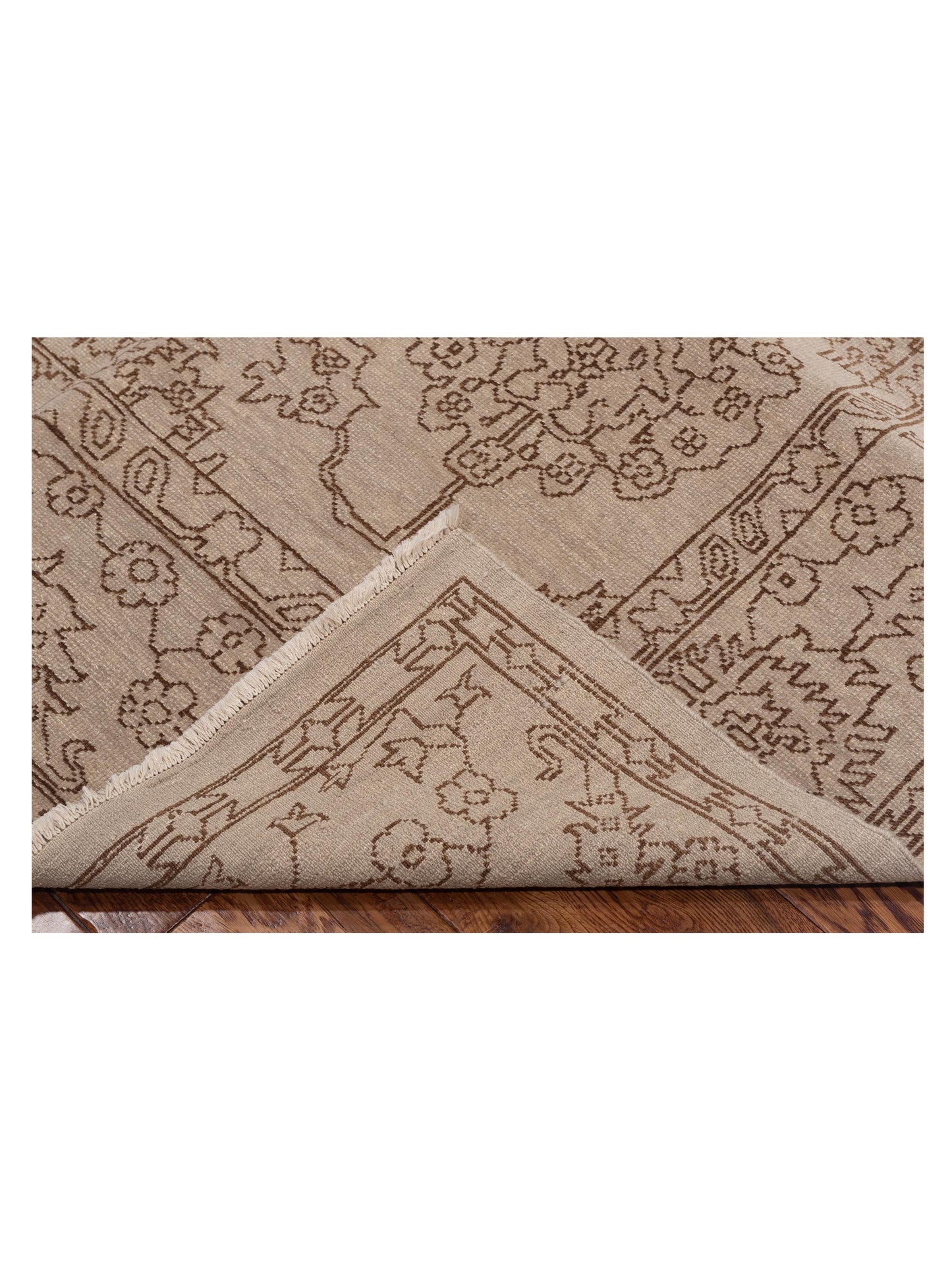 Defne Emerald Beige Beige 6x9 Hand Knotted Rug