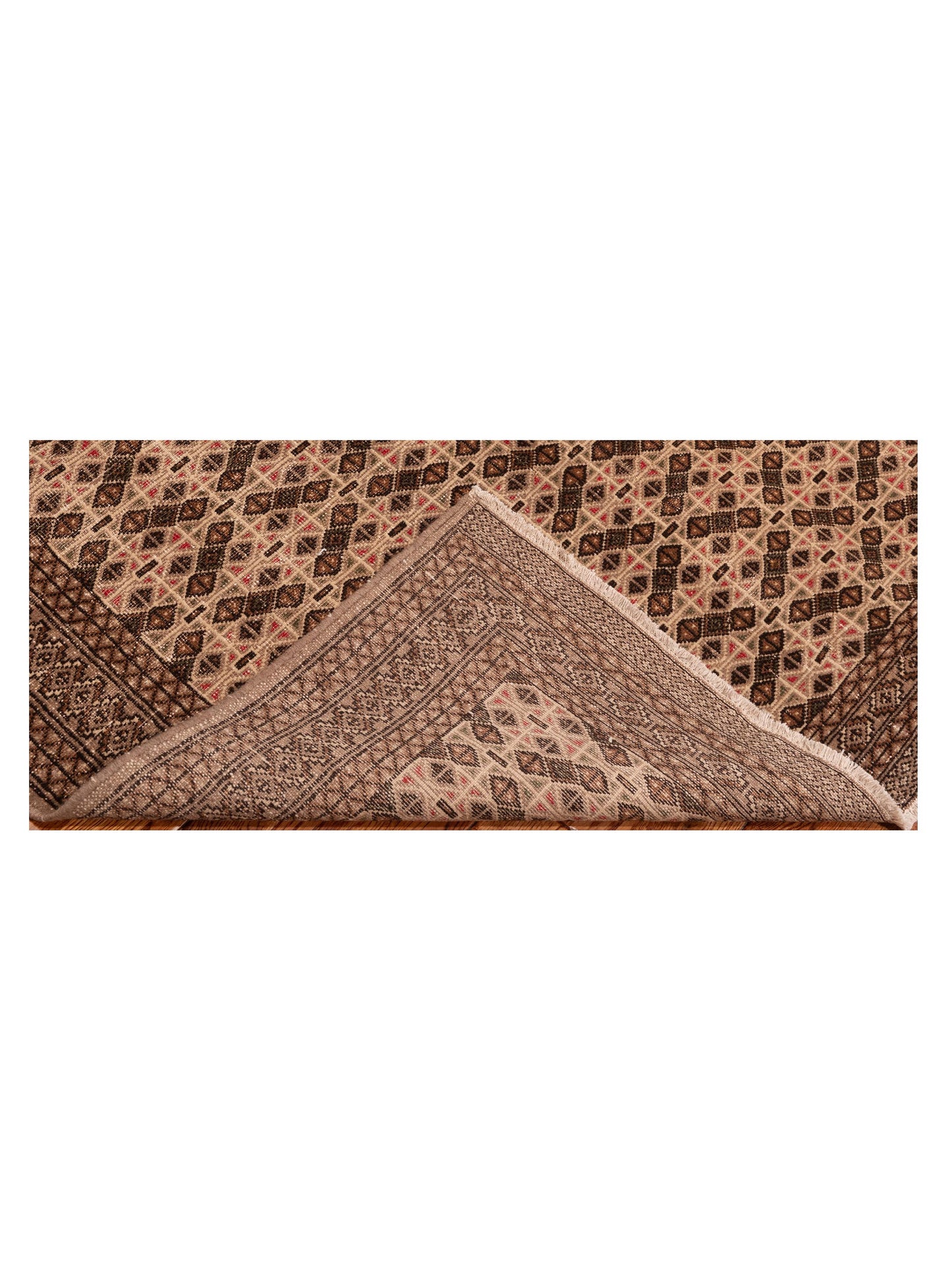 Persian 147655 Ivory Brown 4.7x6.4 Hand Knotted Rug