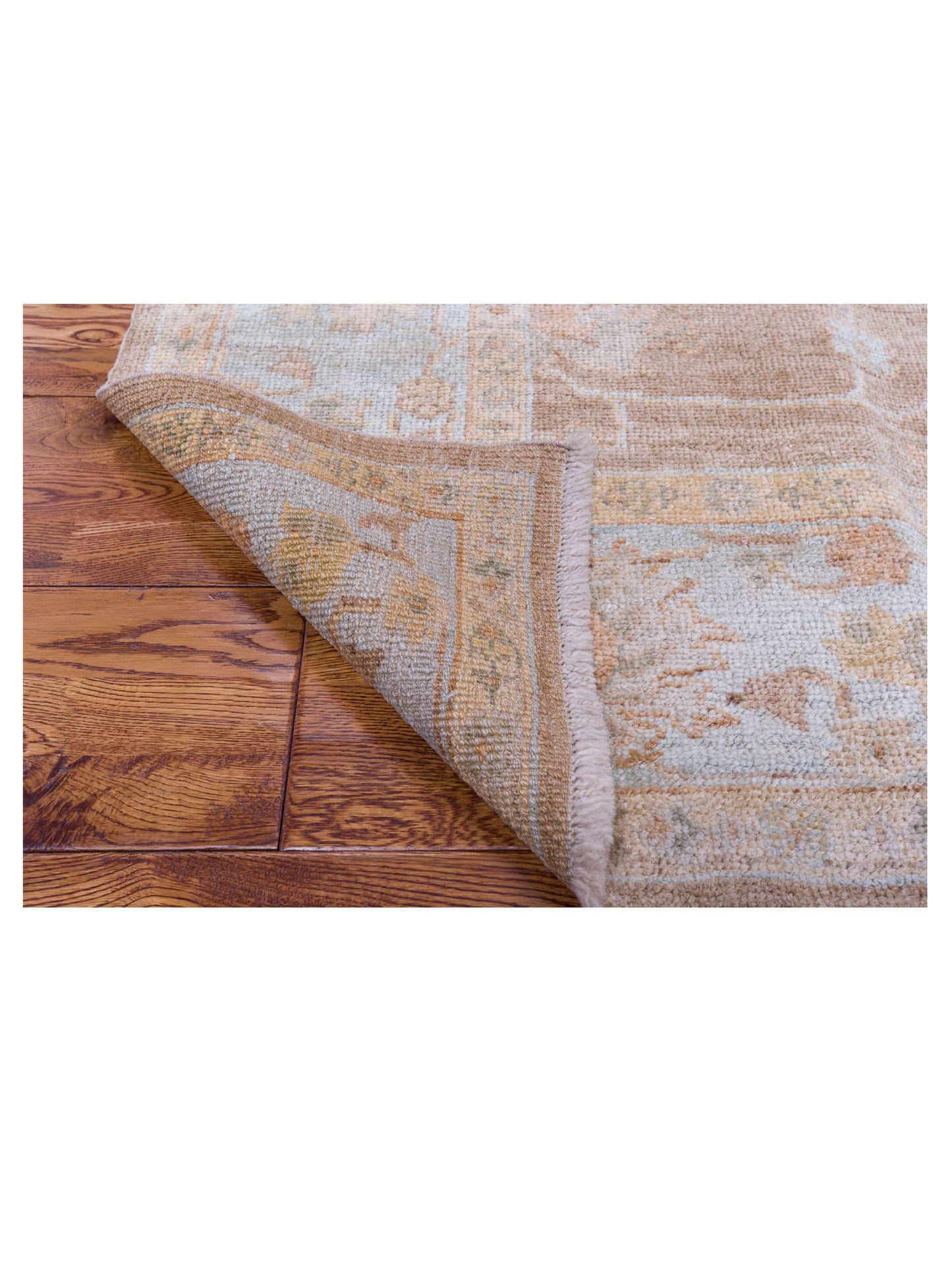 Angora Oushak 118204 Brown Ice Blue 8x9.11 Hand Knotted Rug
