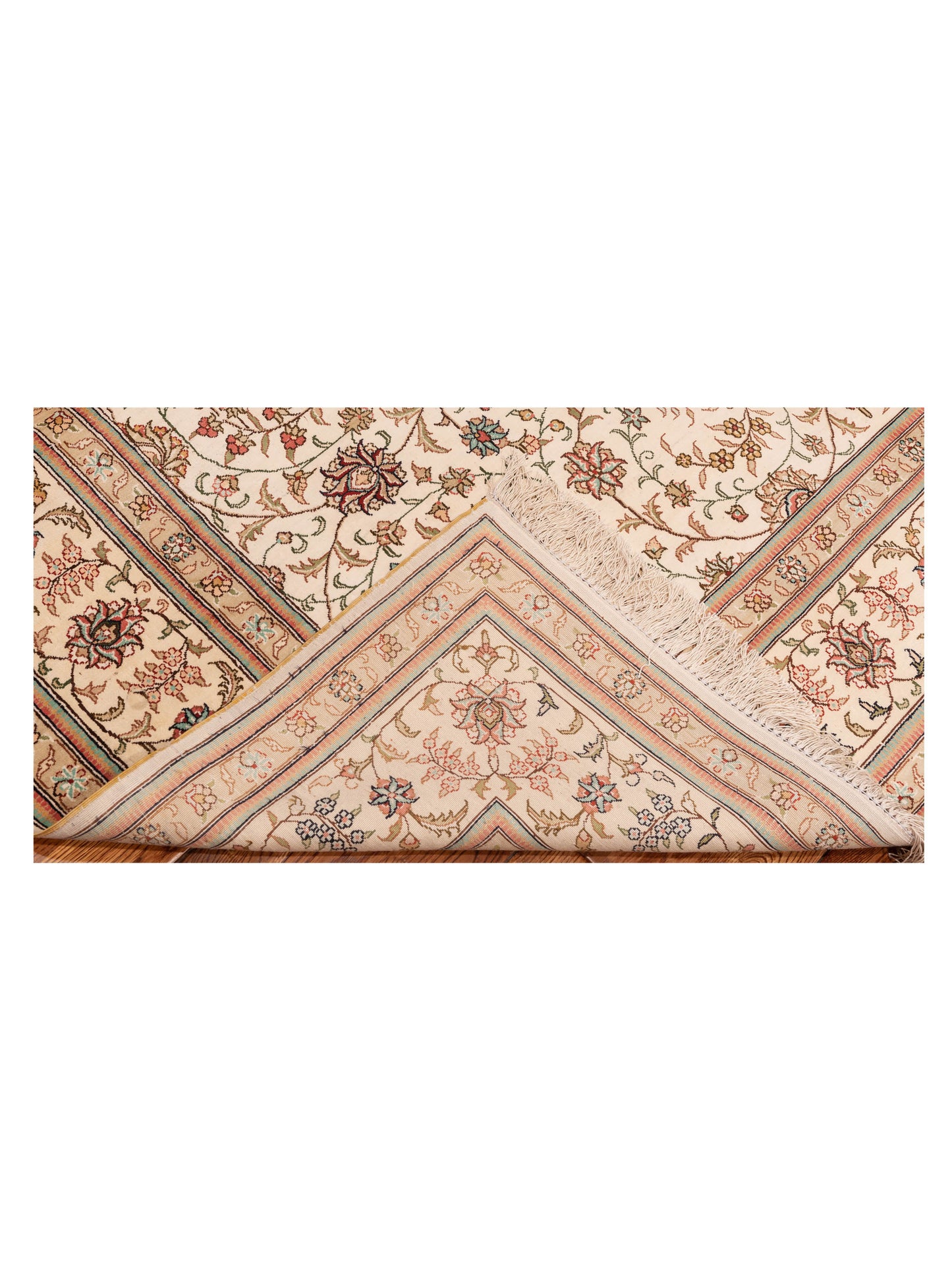Pure Silk 105525 Ivory Ivory 6x6.2 Hand Knotted Rug