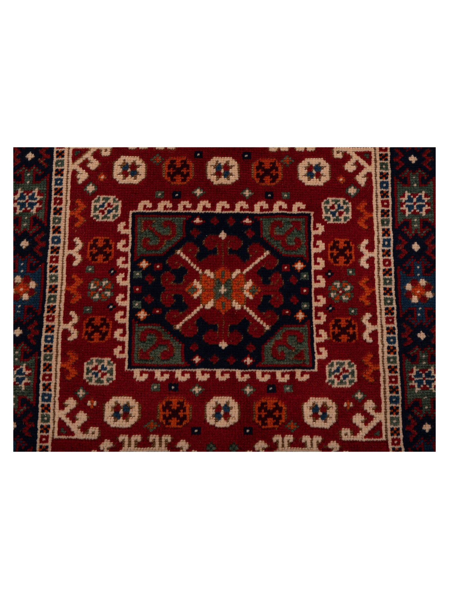 Turkish Shirwan 145207 Red Navy 3.2x4.3 Hand Knotted Rug