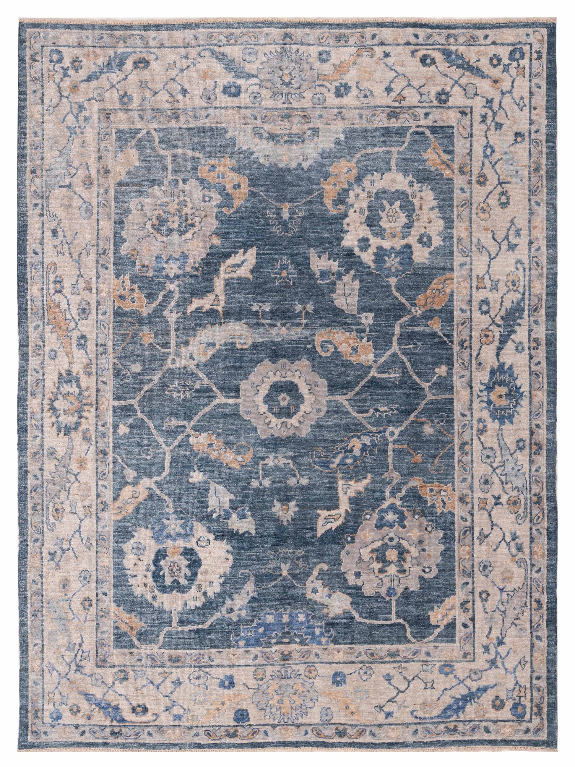 Anadol Angora Oushak  Blue Ivory Traditional