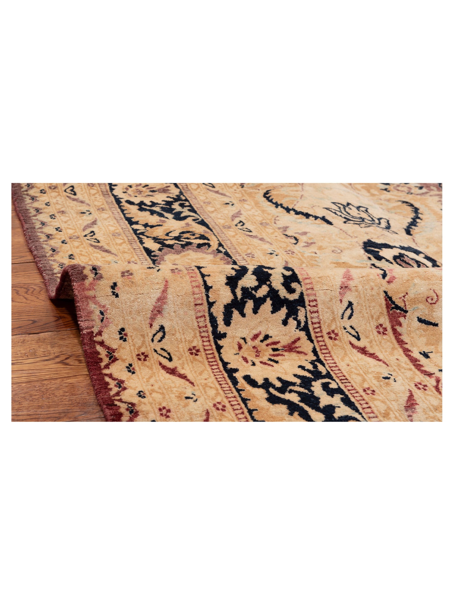 Haji Jalili 111399 Burgundy Black 7.11x10 Hand Knotted Rug
