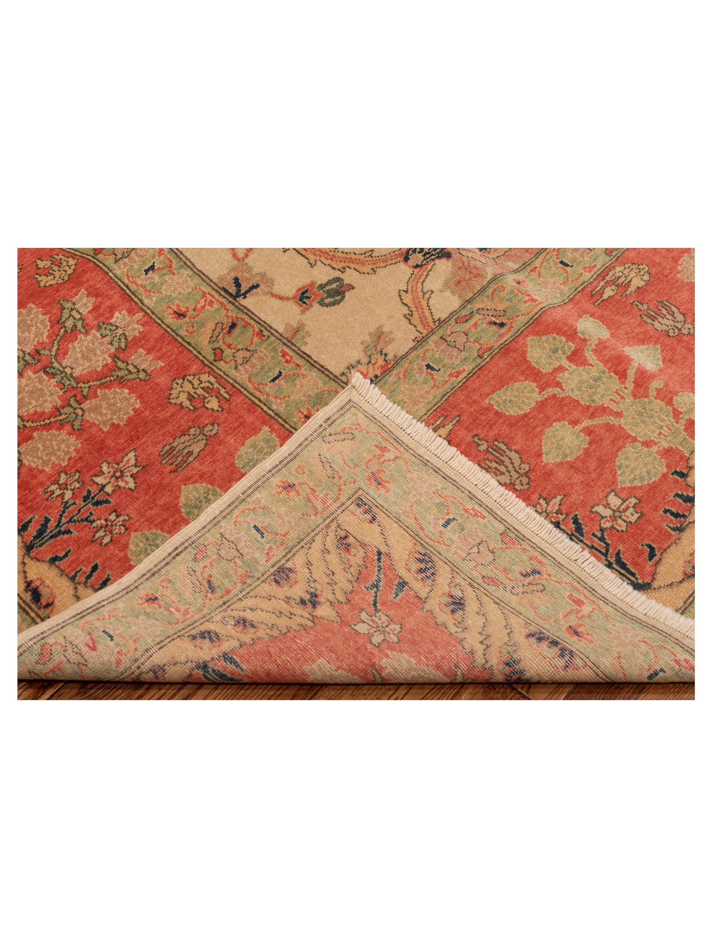 Antique Loom 108031 Ivory Rust 9.4x13 Hand Knotted Rug