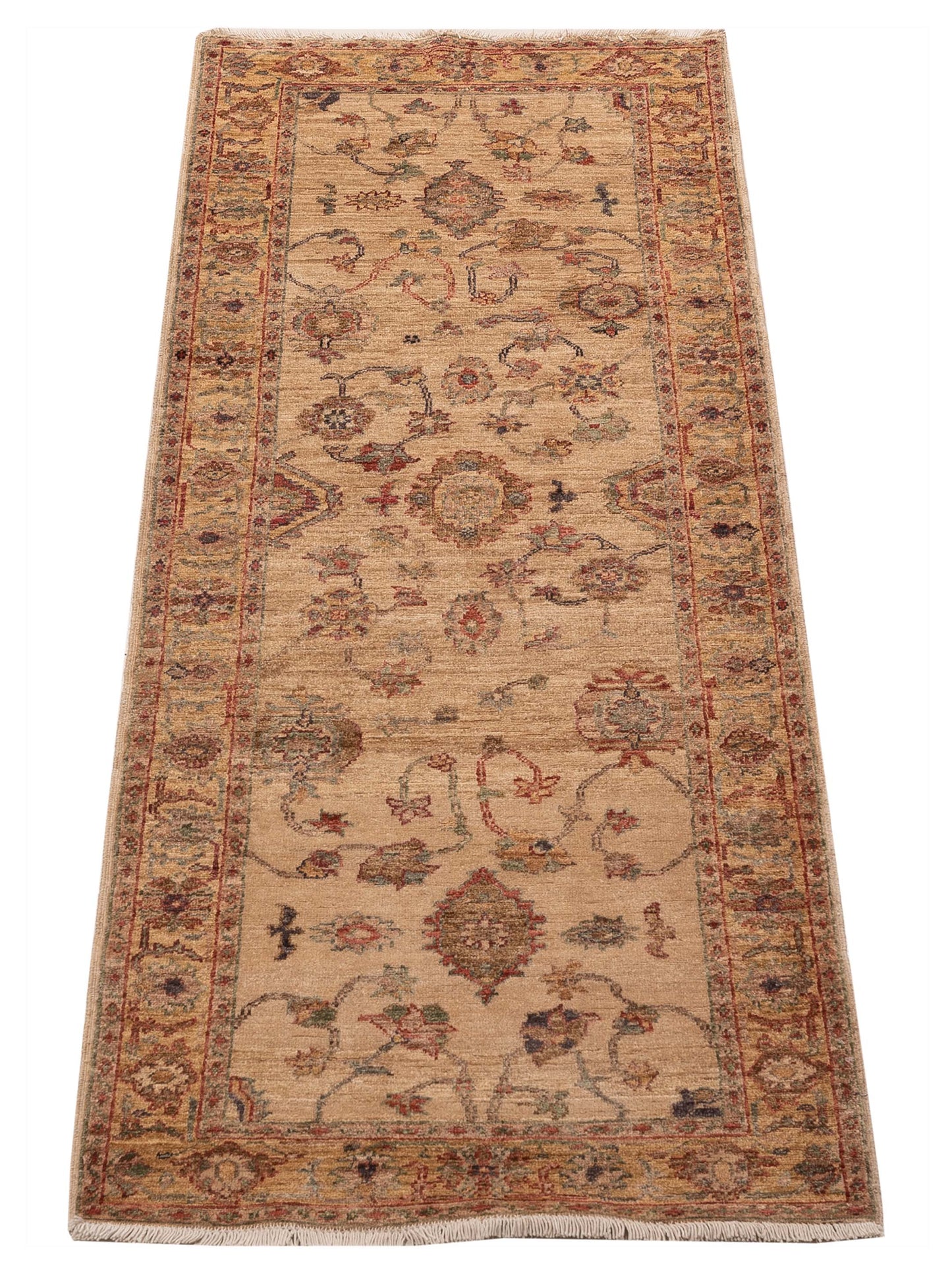 Elvan Tansu Ivory Gold 2.9x7.11 Hand Knotted Rug