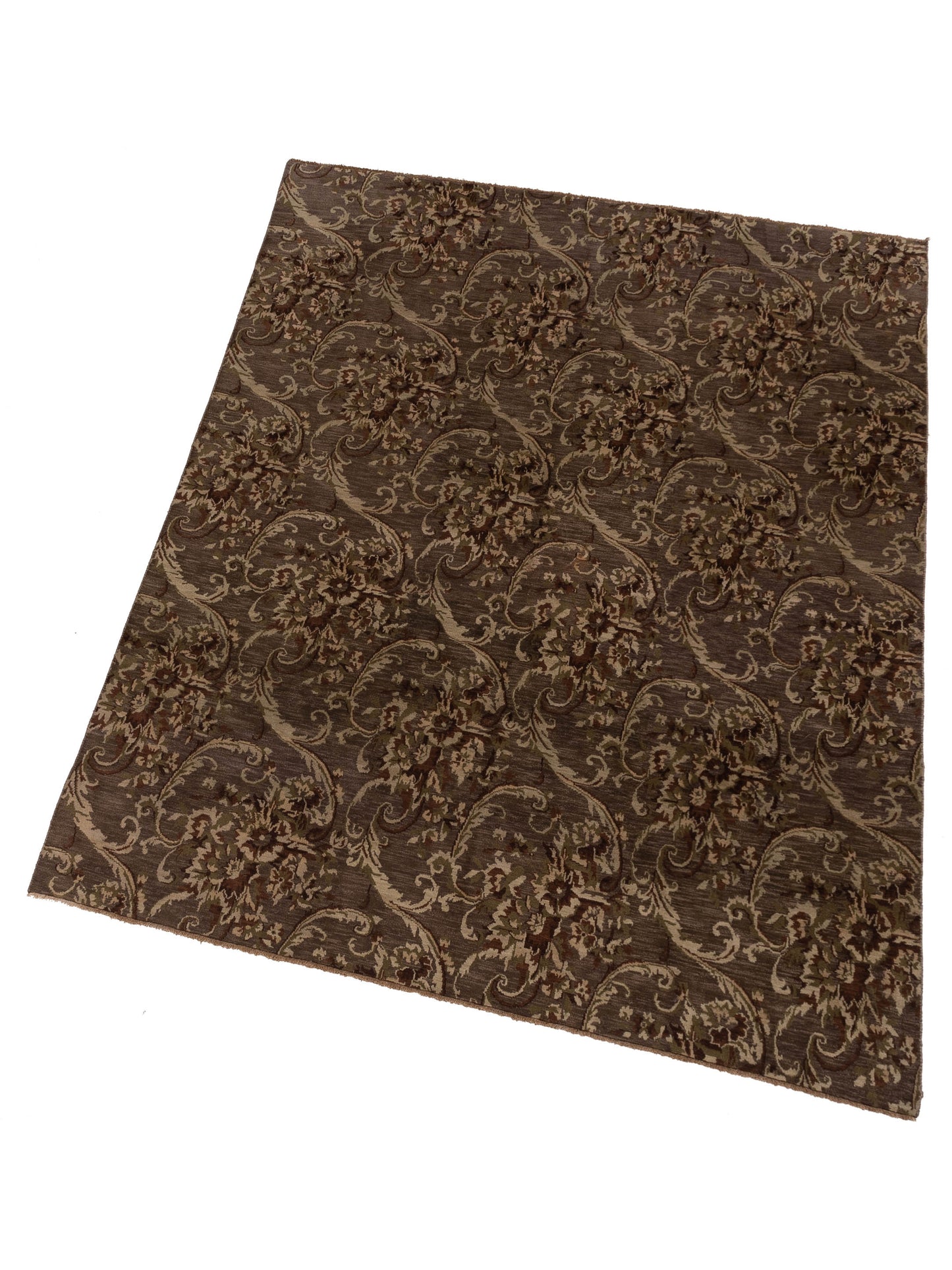 Lilac 86735 Brown 7.11x9.9 Hand Knotted Rug