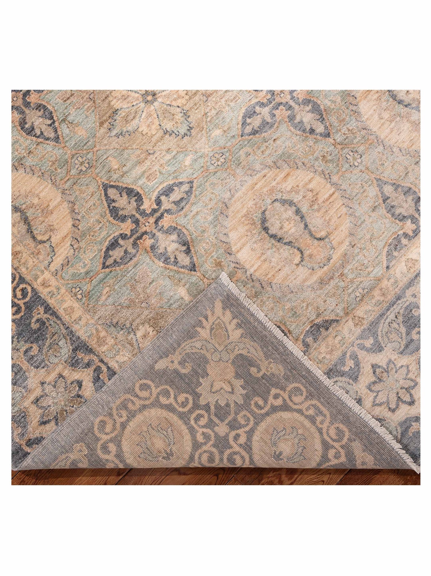 Sultan 156035 Blue Gray 8.2x10 Hand Knotted Rug