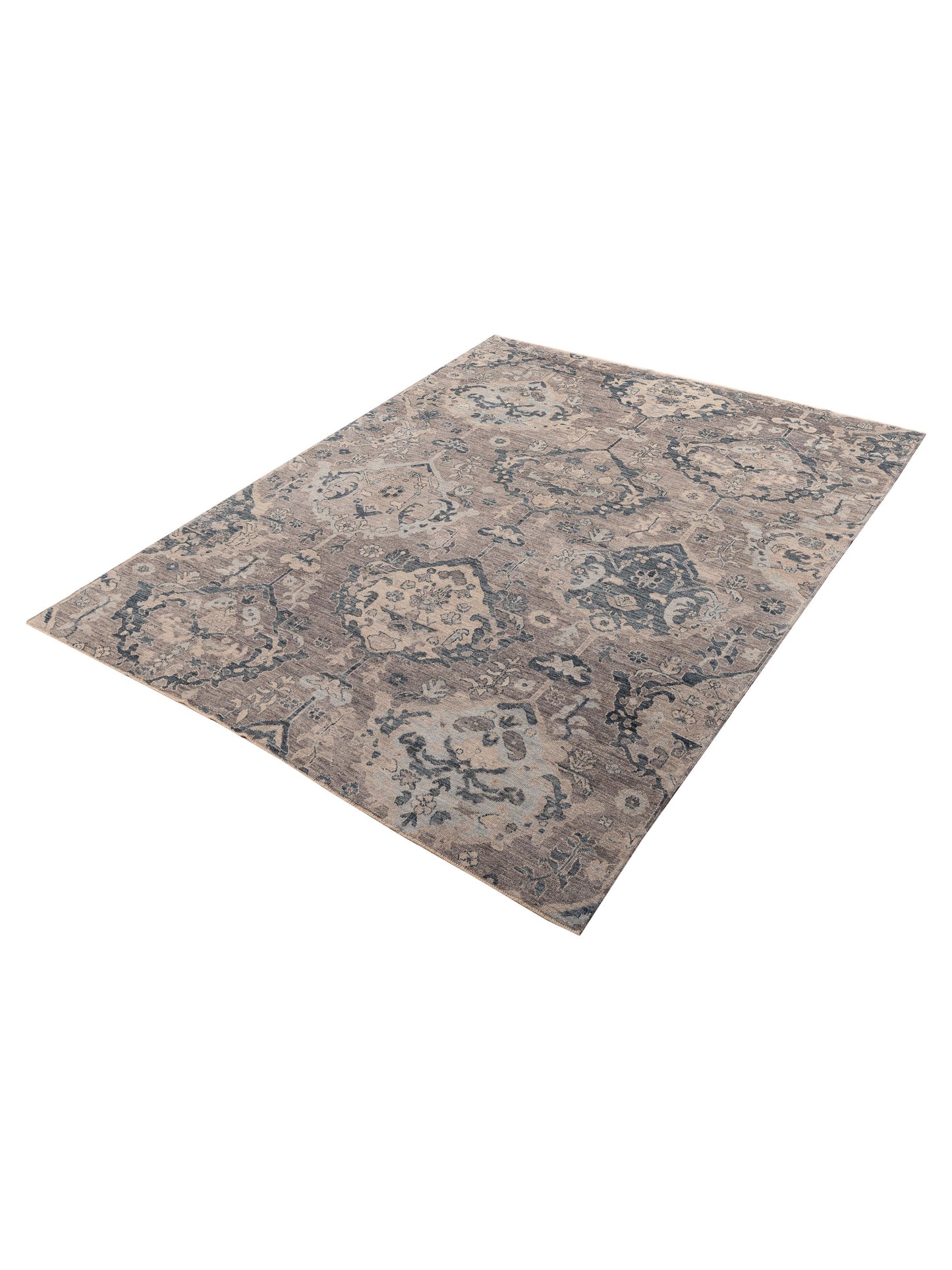 Angora Oushak 156072 Gray Blue 8.10x11.4 Hand Knotted Rug