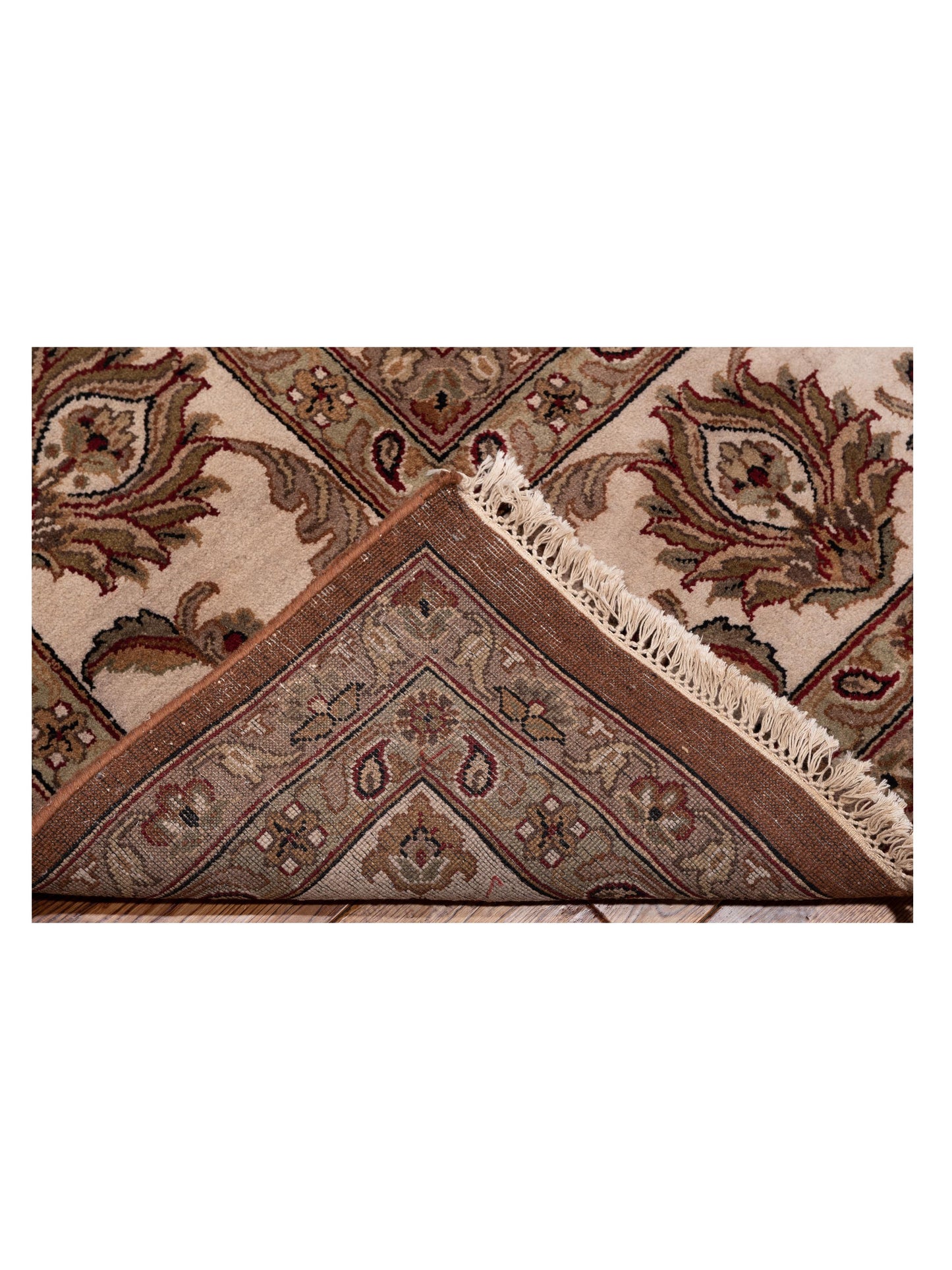 Royal 99021 Brown Ivory 11.11x18.5 Hand Knotted Rug