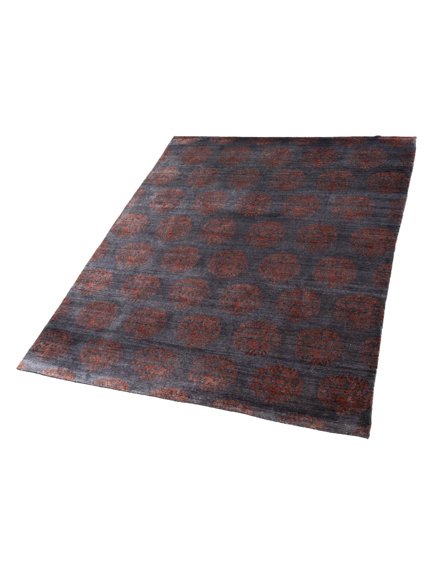 Siena Tibetino  Charcoal Red Contemporary