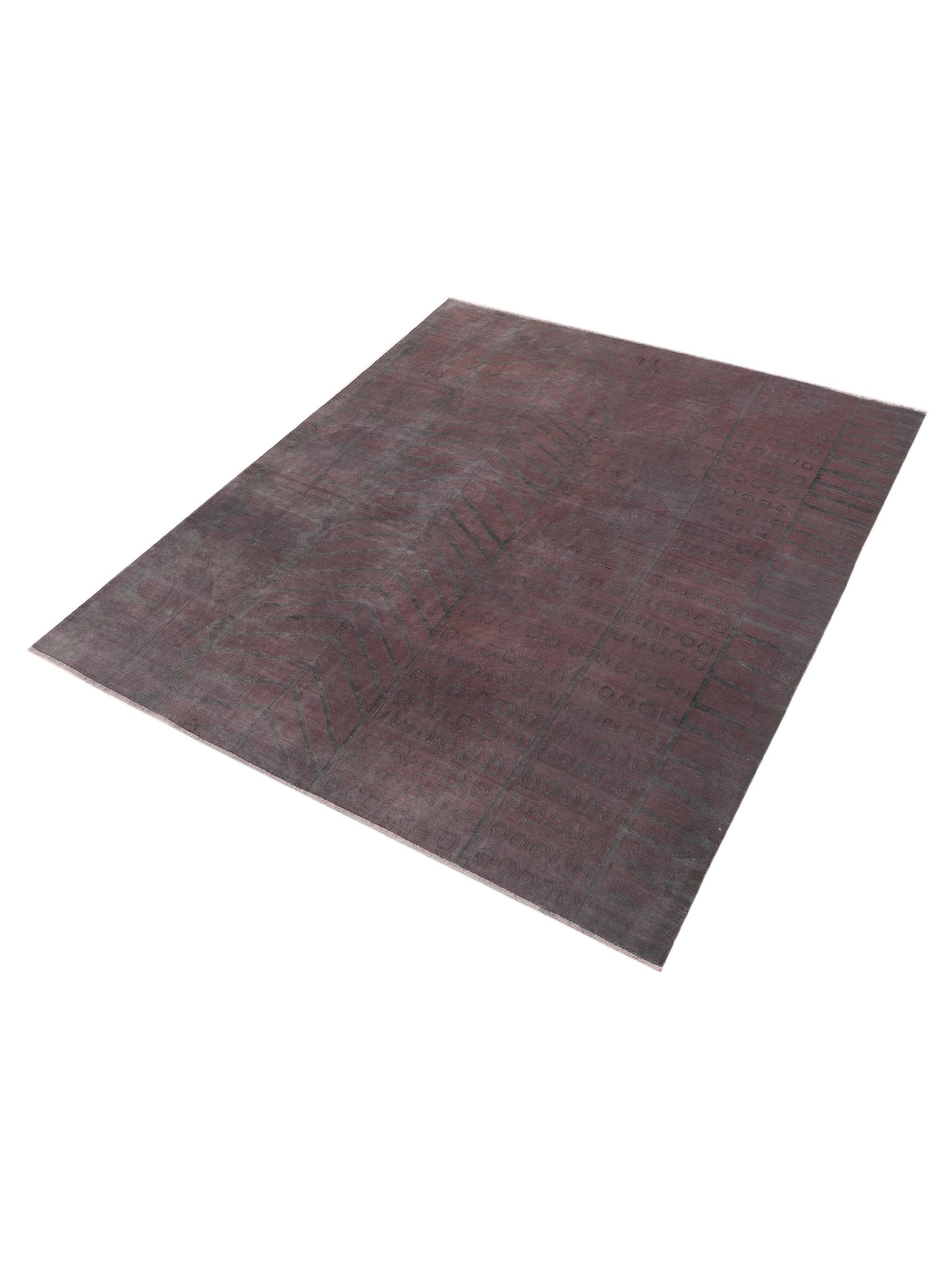 Vintage 951004 Purple 7.11x9.6 Hand Knotted Rug