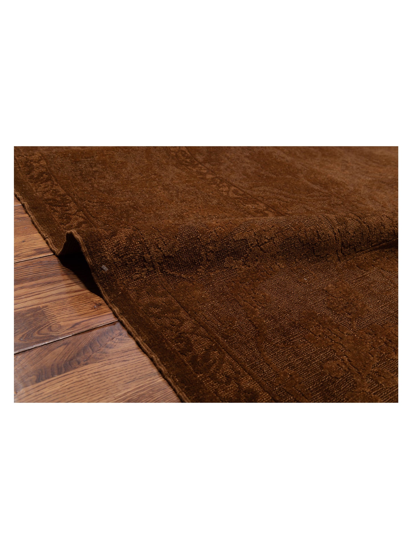 Color Bouquet 109714 Brown Dark Brown 9.1x11.6 Hand Knotted Rug