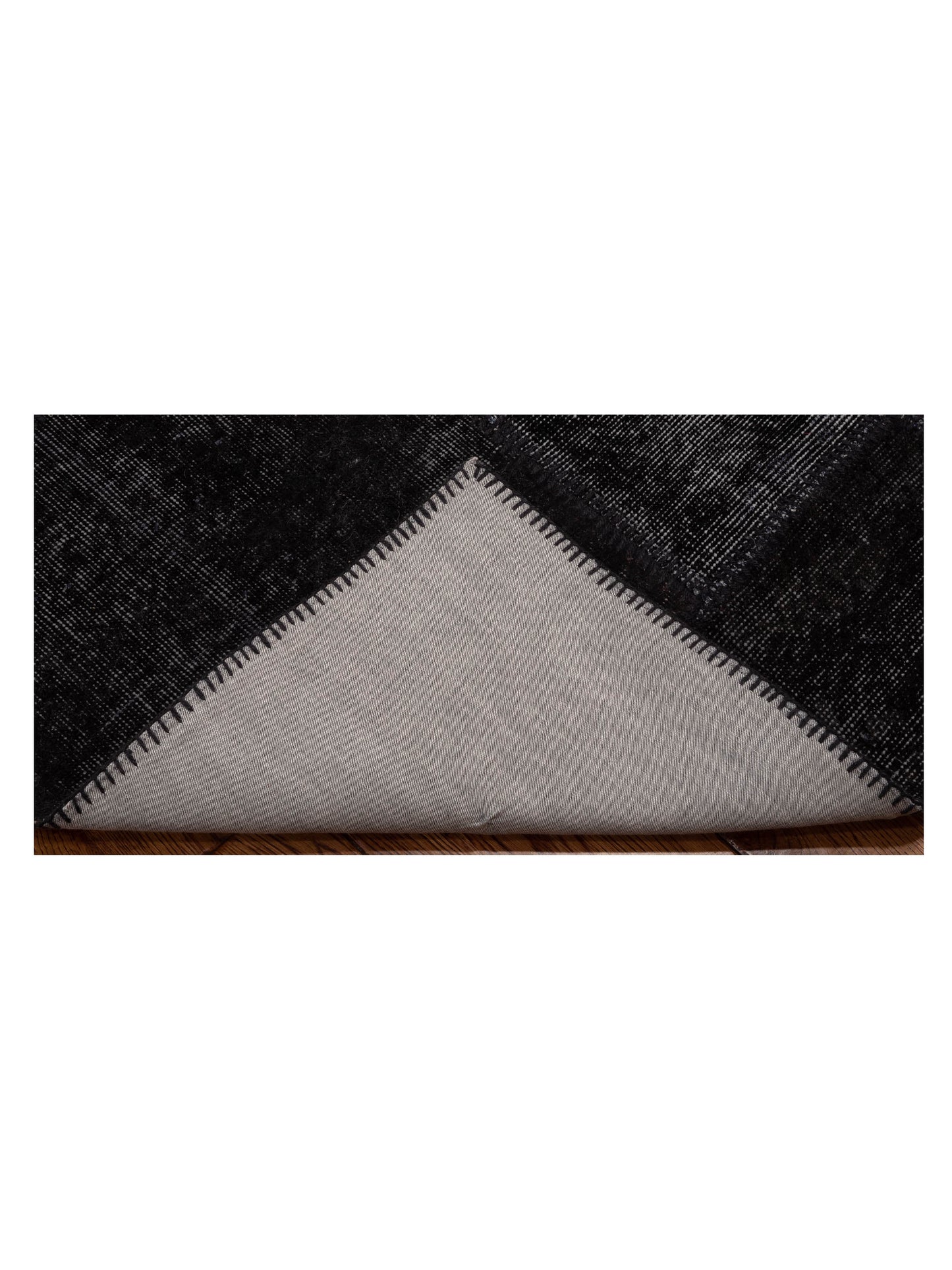 Turkish Vestige Patchwork 131077 Black 3.4x4.11 Hand Knotted Rug