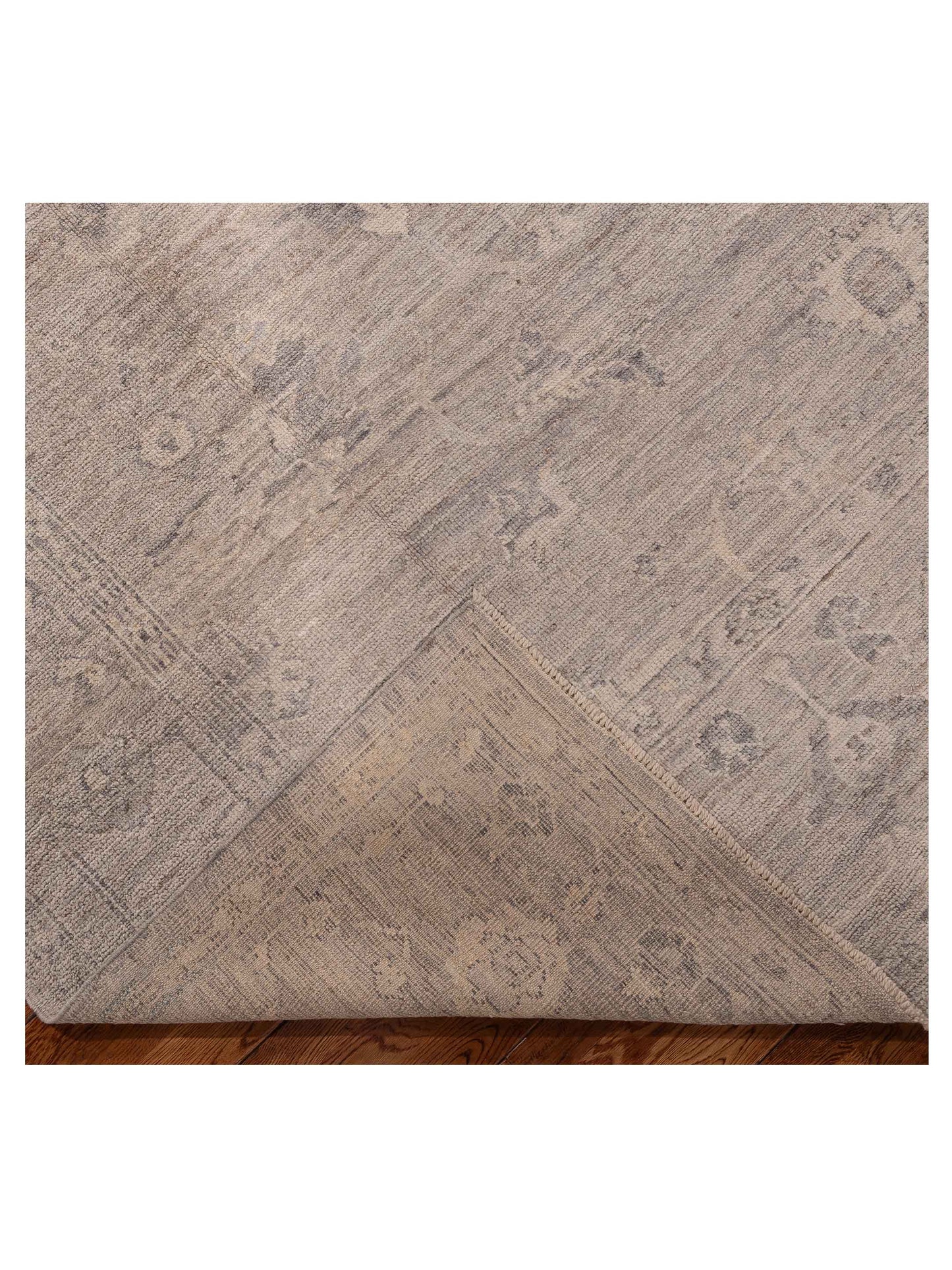 Angora Oushak 156095 Gray Gray 9x11.7 Hand Knotted Rug